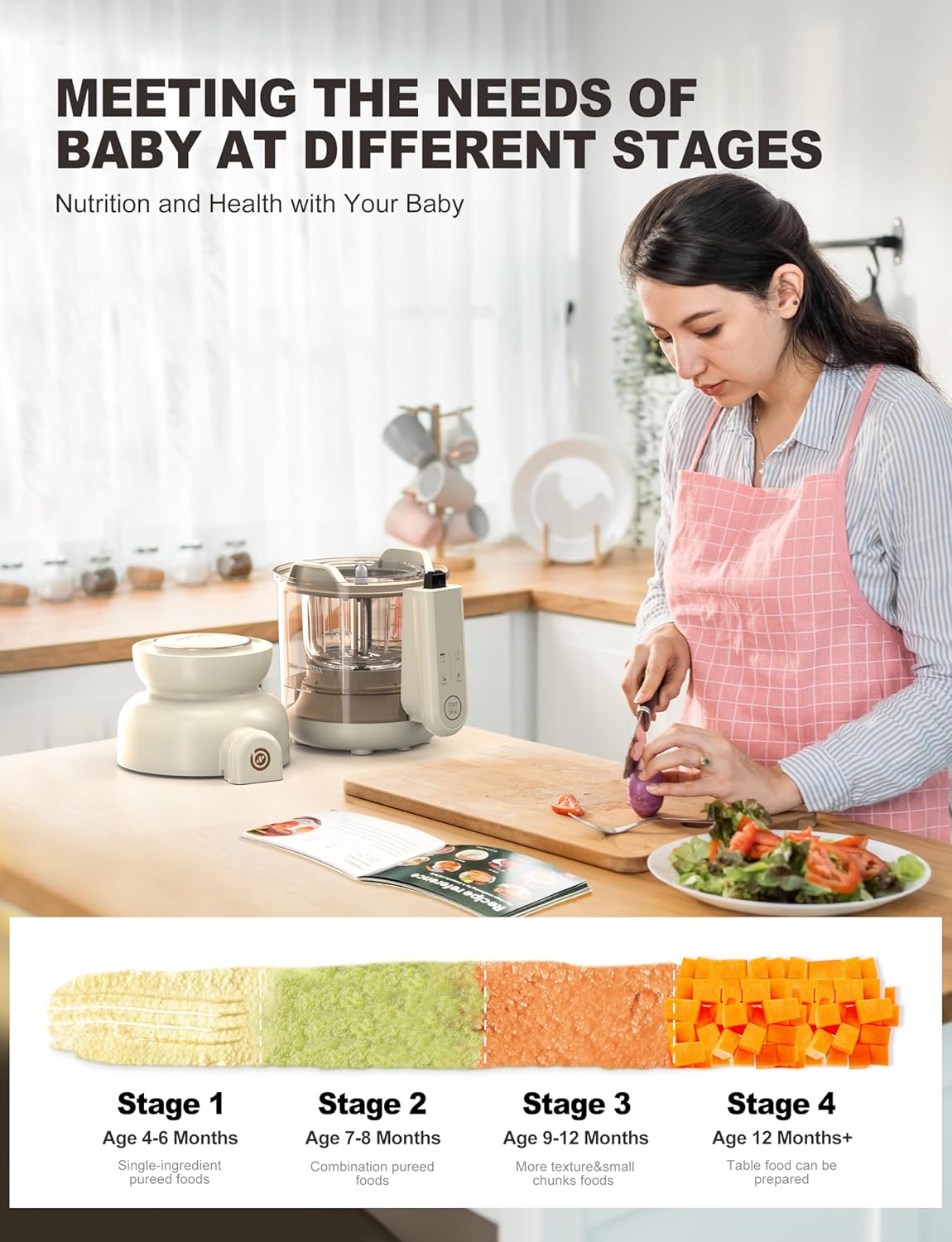 Baby Food Maker and Steamer with Auto Cooking and Touch Screen Control - Image 5