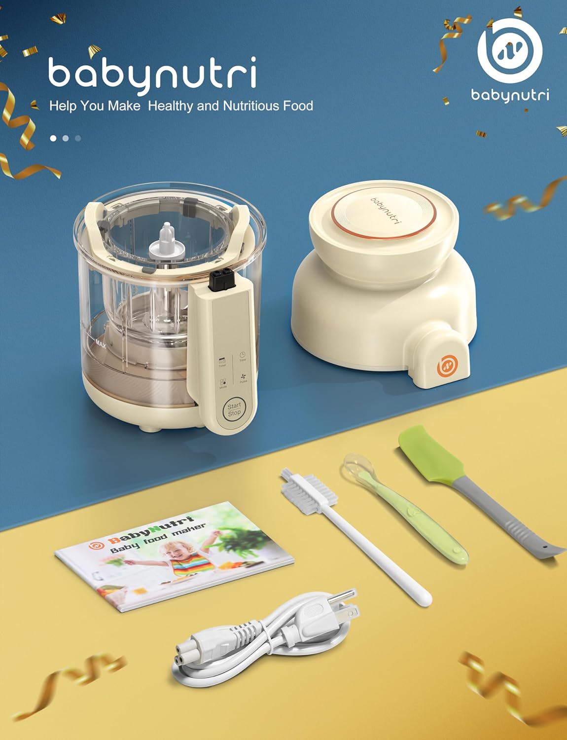 Baby Food Maker and Steamer with Auto Cooking and Touch Screen Control - Image 8