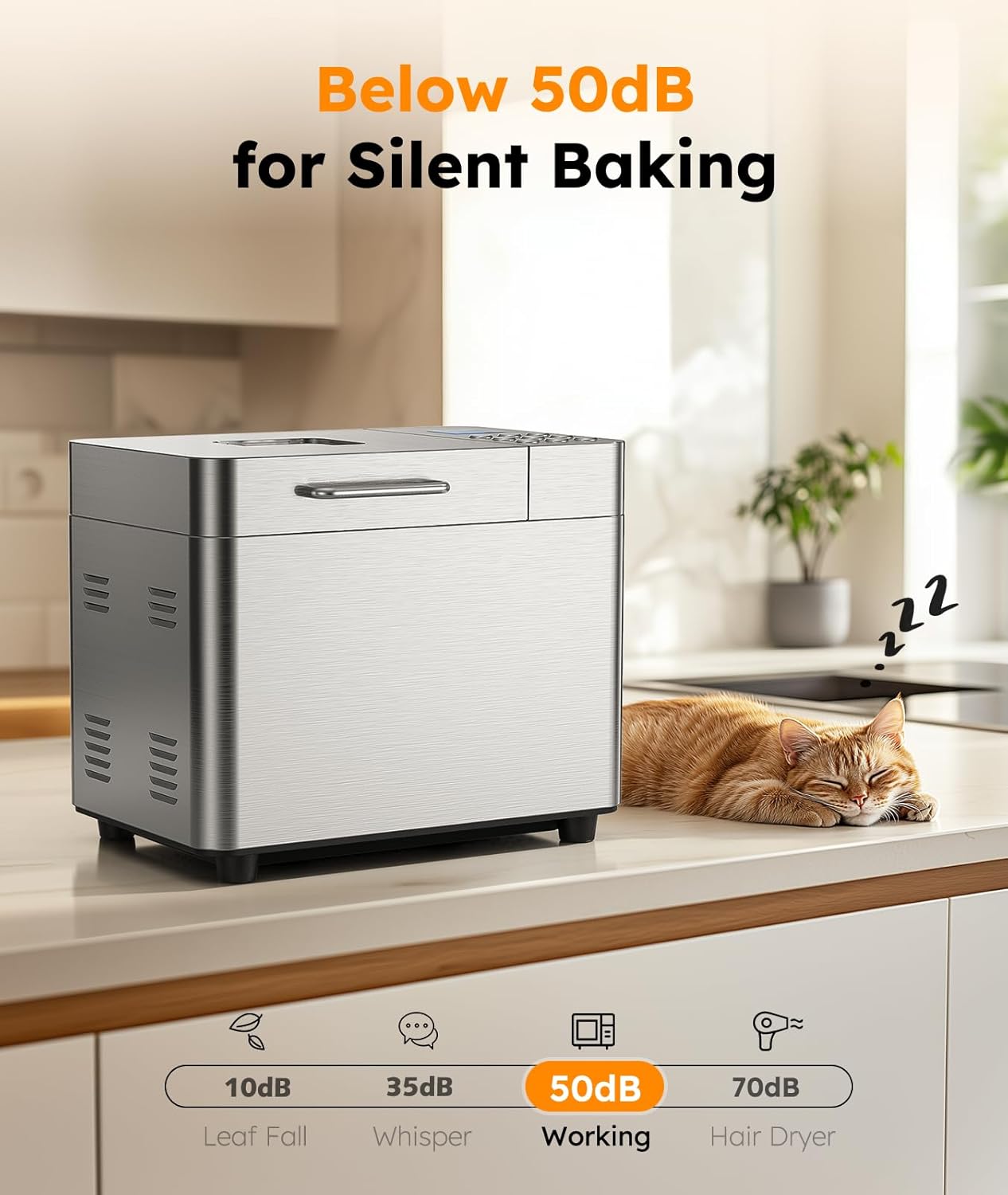 2LB Automatic Stainless Steel Bread Maker Machine - Image 9