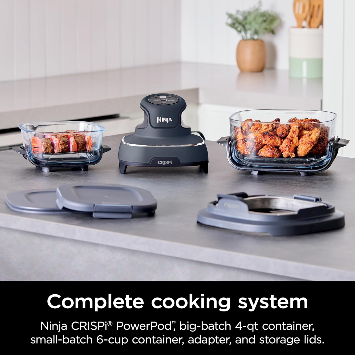 Ninja Crispi 4-in-1 Portable Glass Air Fryer Cooking System - Image 3