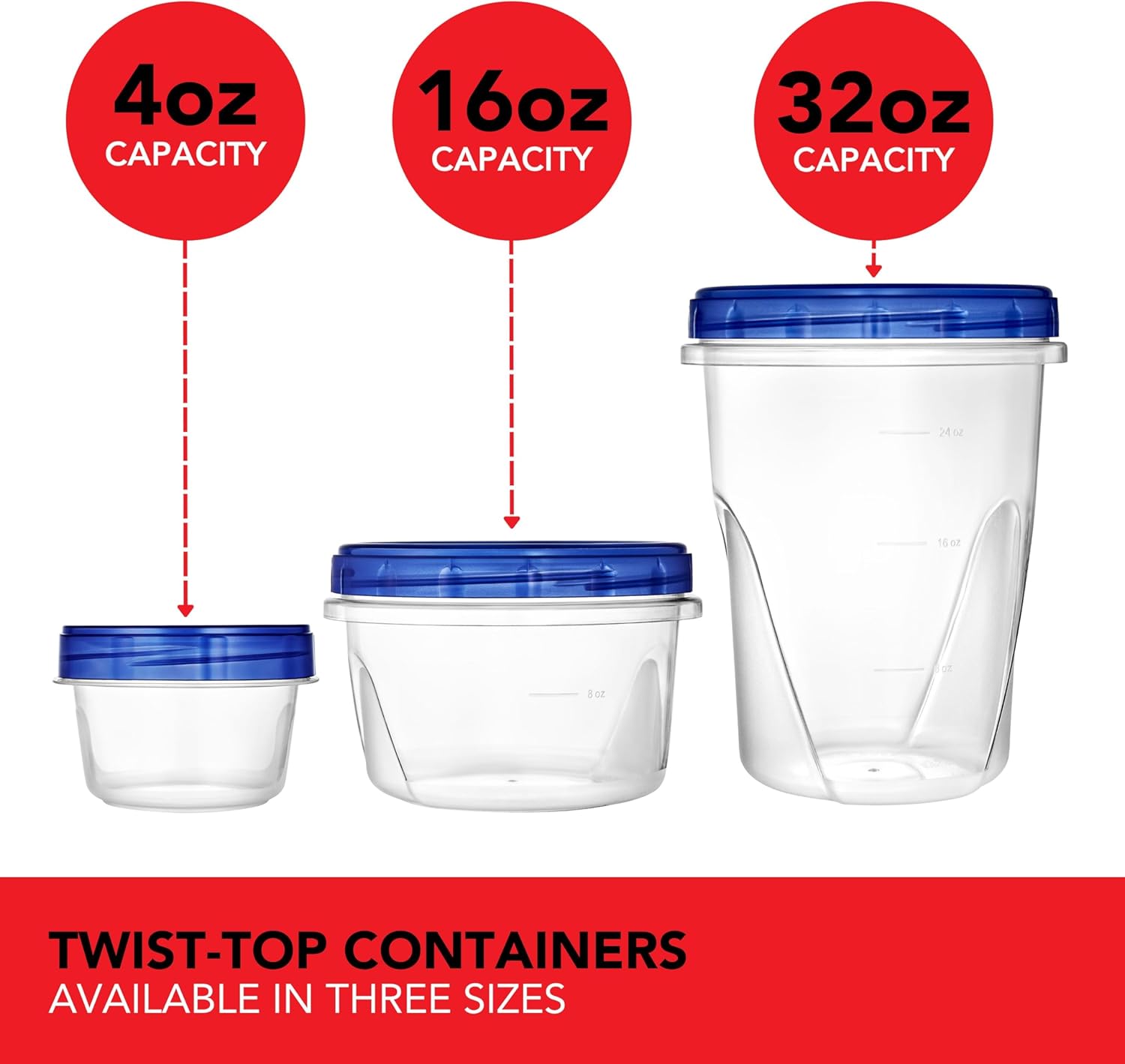32oz Plastic Containers with Twist Top Lids - Image 6