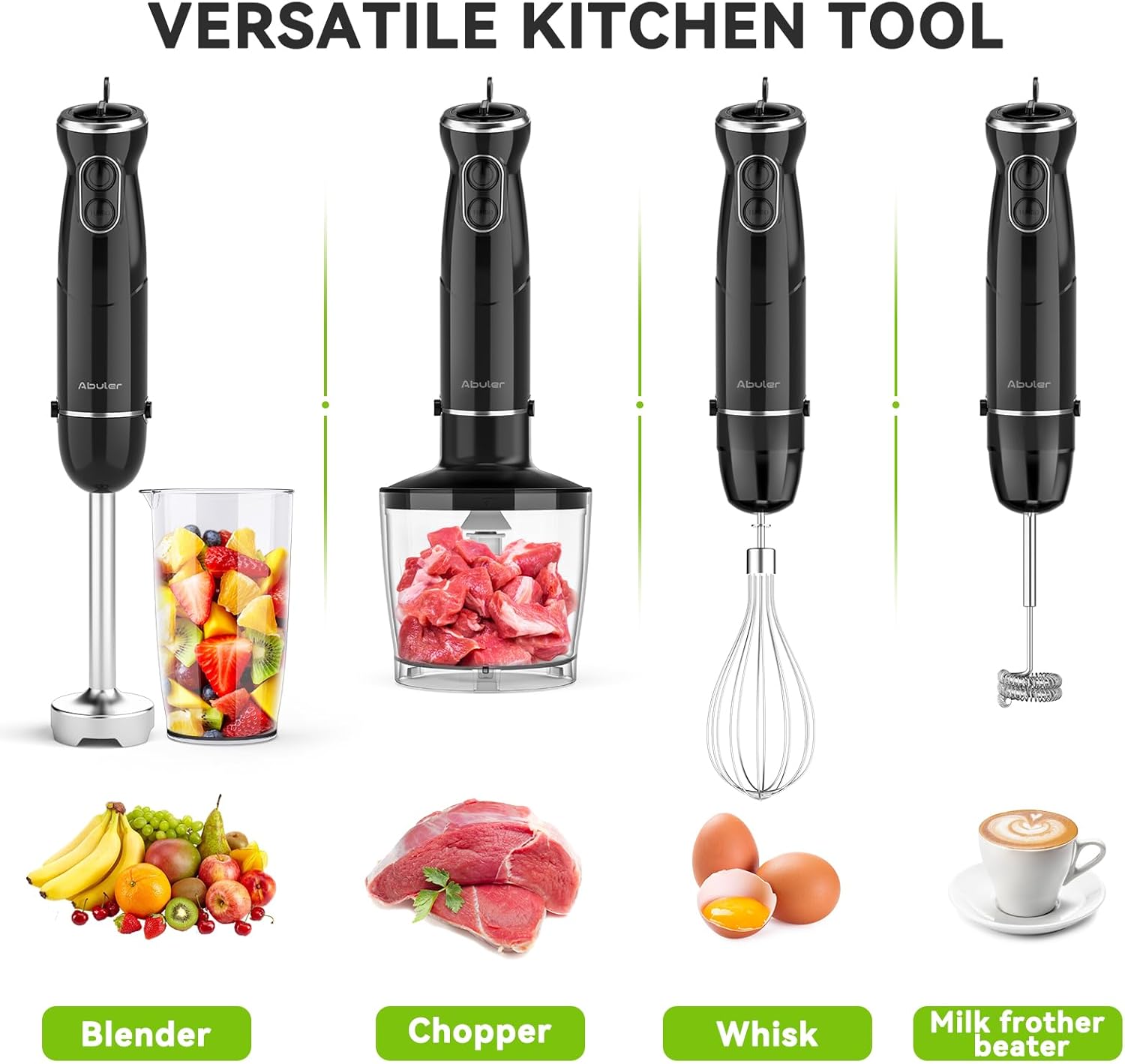 Hand Blender 1000W 5 in 1 Immersion Mixer - Image 3
