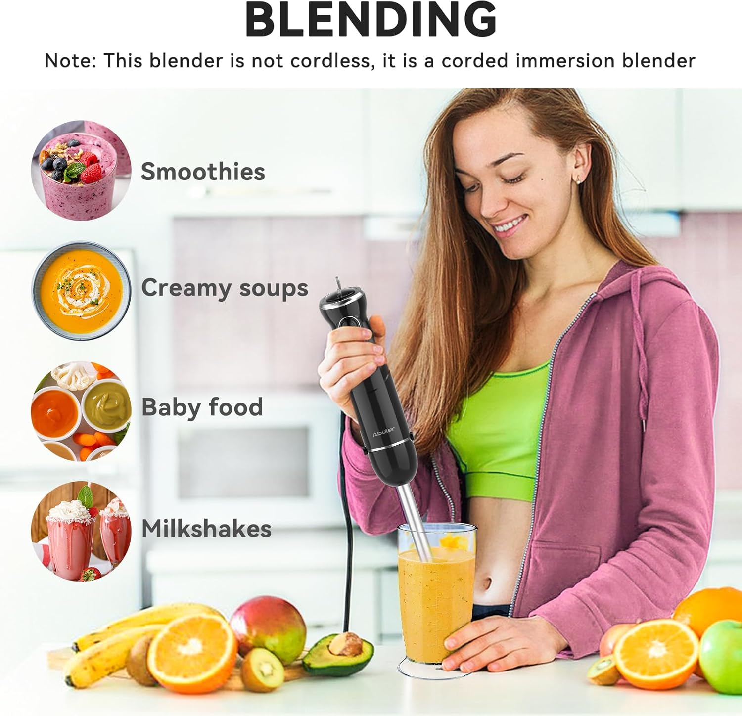 Hand Blender 1000W 5 in 1 Immersion Mixer - Image 7