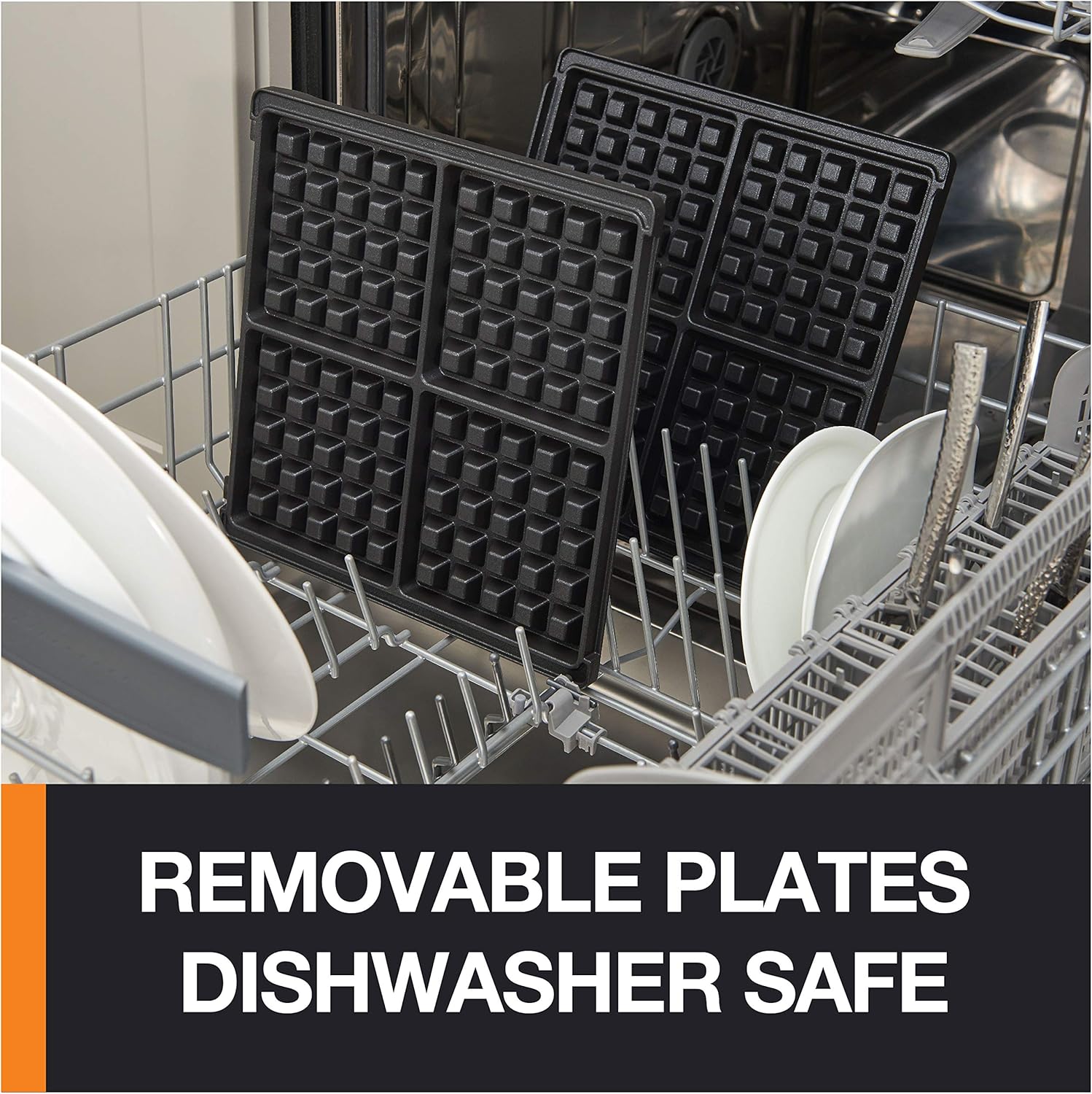 KRUPS 4-Slice Belgian Waffle Maker with Removable Plates - Image 5