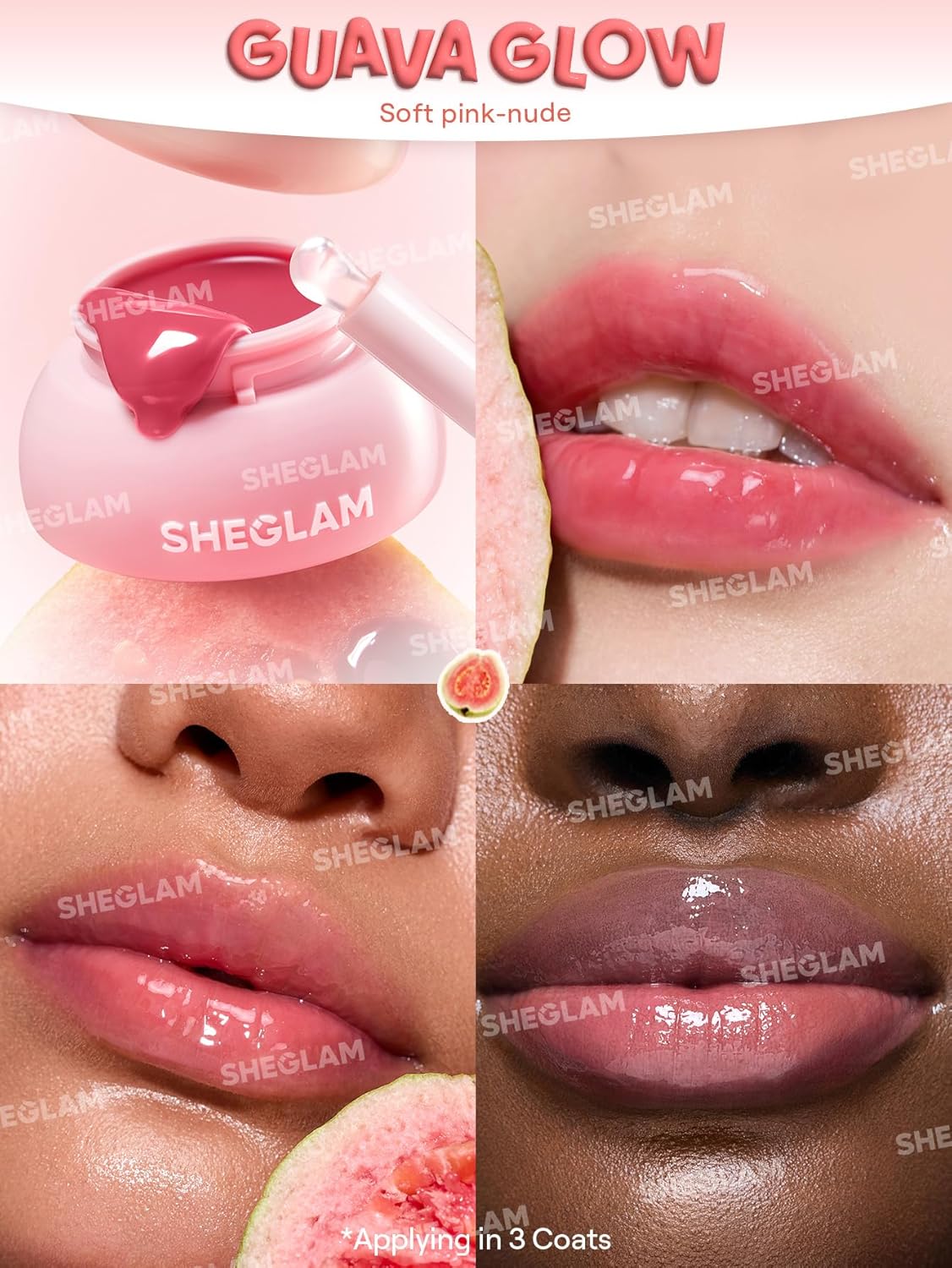 SHEGLAM Guava Glow Hydra Jelly Lip Gloss - Image 5