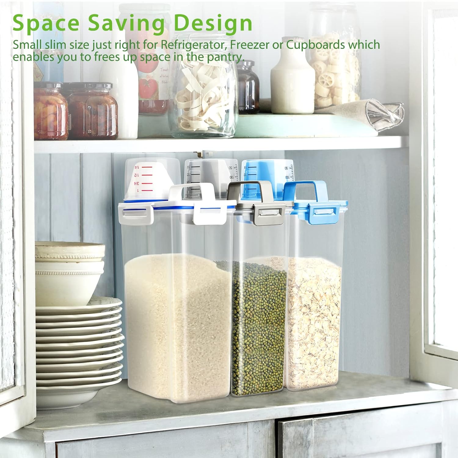 Airtight Pet Food Storage Container with Measuring Cup - Image 9