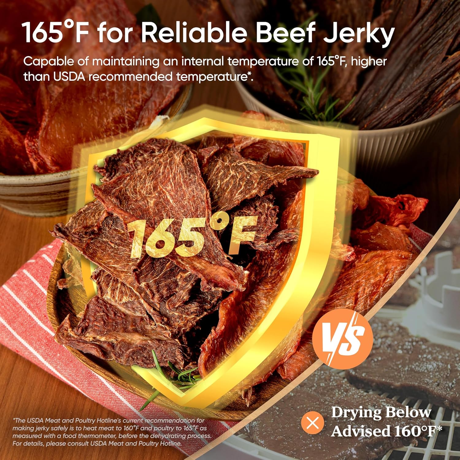 COSORI 6.5" 600W Food Dehydrator for Jerky, Dog Treats, Herbs & Fruit - Image 5