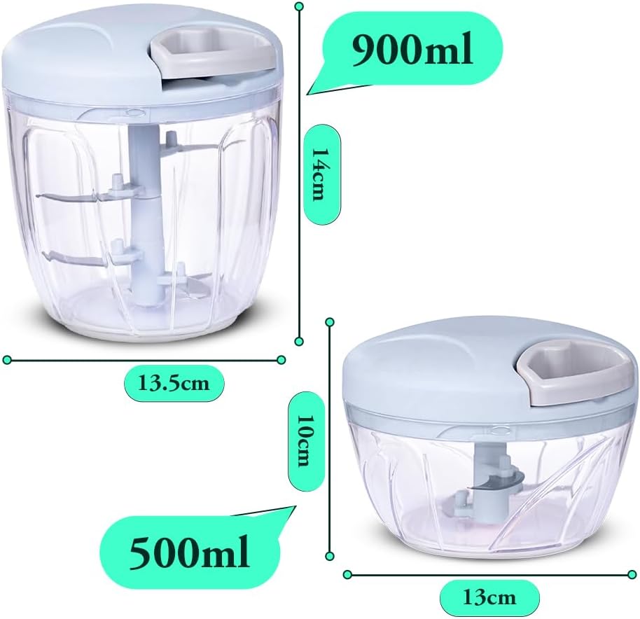 Compact Hand-Powered Food Chopper & Processor - Image 3