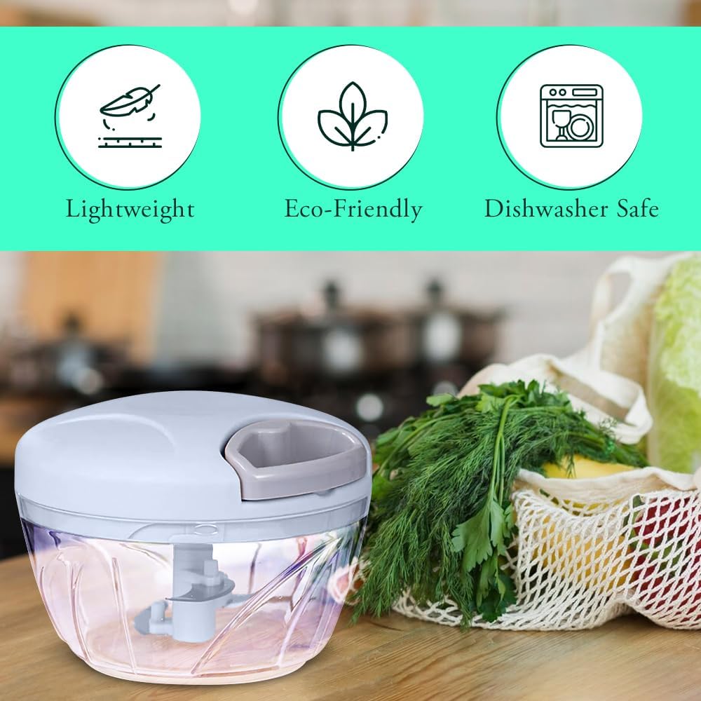 Compact Hand-Powered Food Chopper & Processor - Image 5