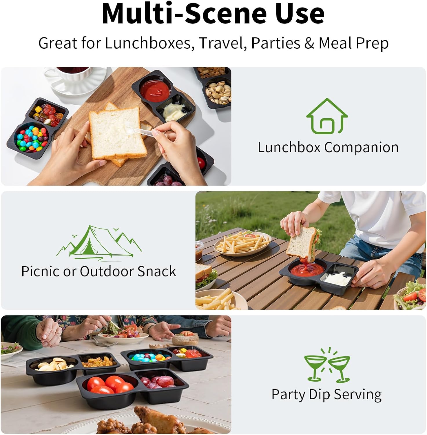 Reusable Snack Containers with Lids and Sporks - Image 5