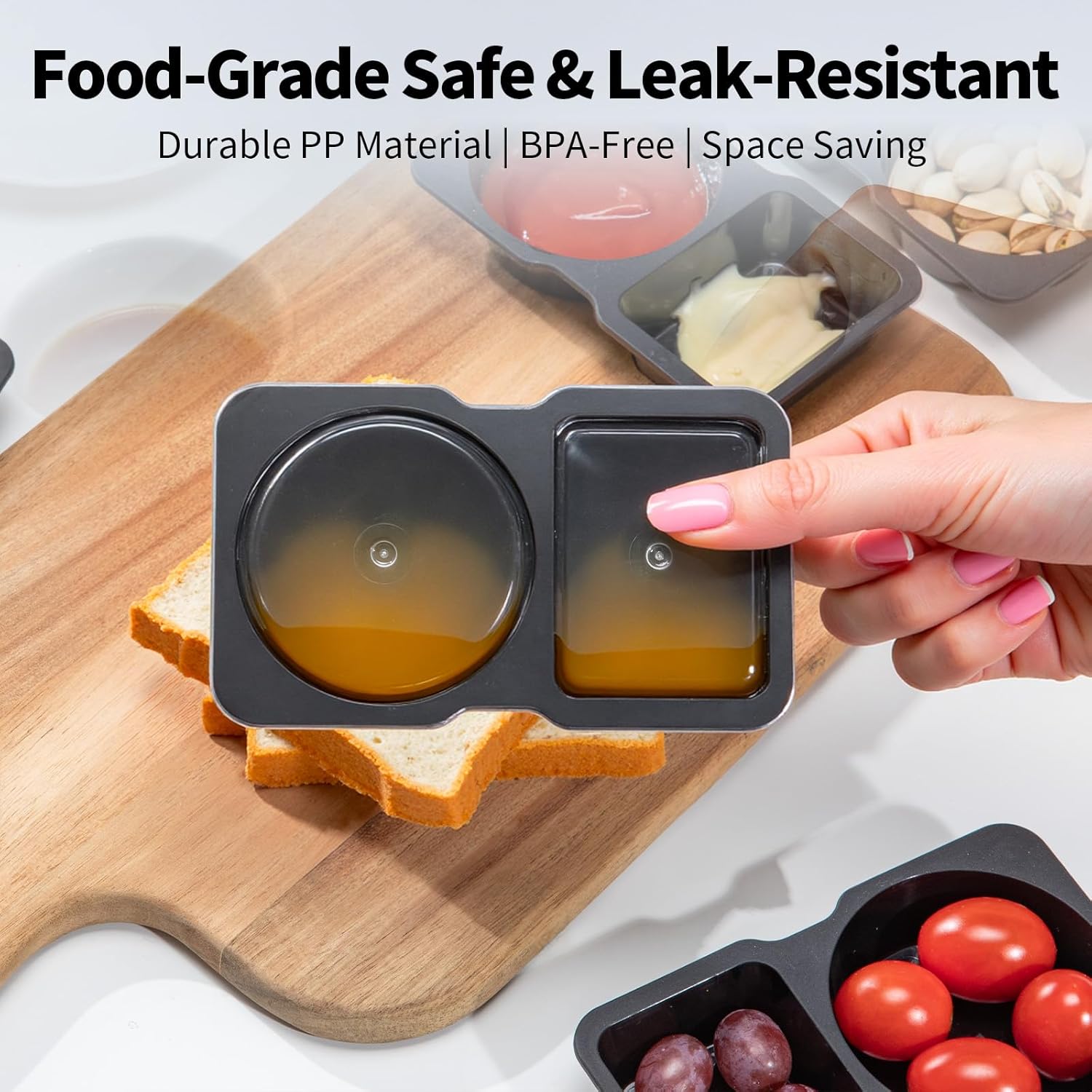 Reusable Snack Containers with Lids and Sporks - Image 6