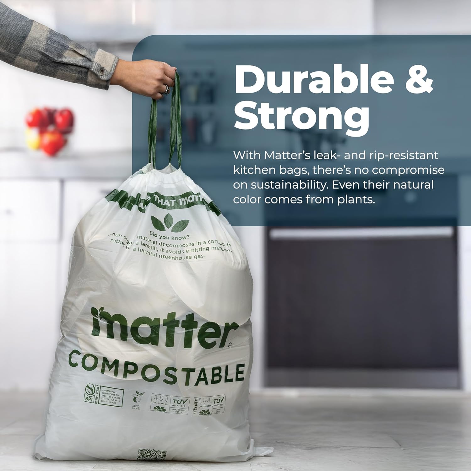 Matter Compostable Tall Kitchen Trash Bags - Image 3