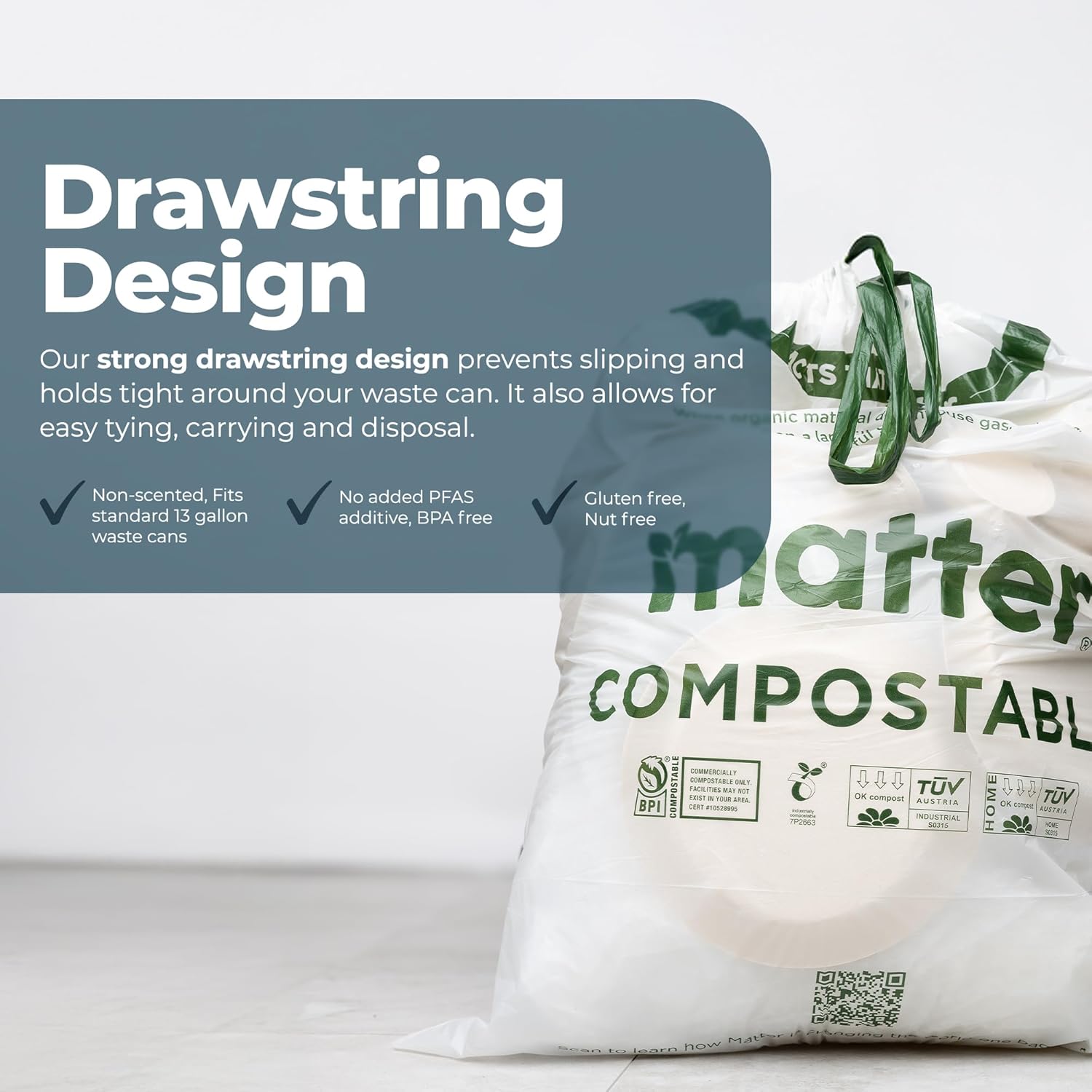 Matter Compostable Tall Kitchen Trash Bags - Image 4