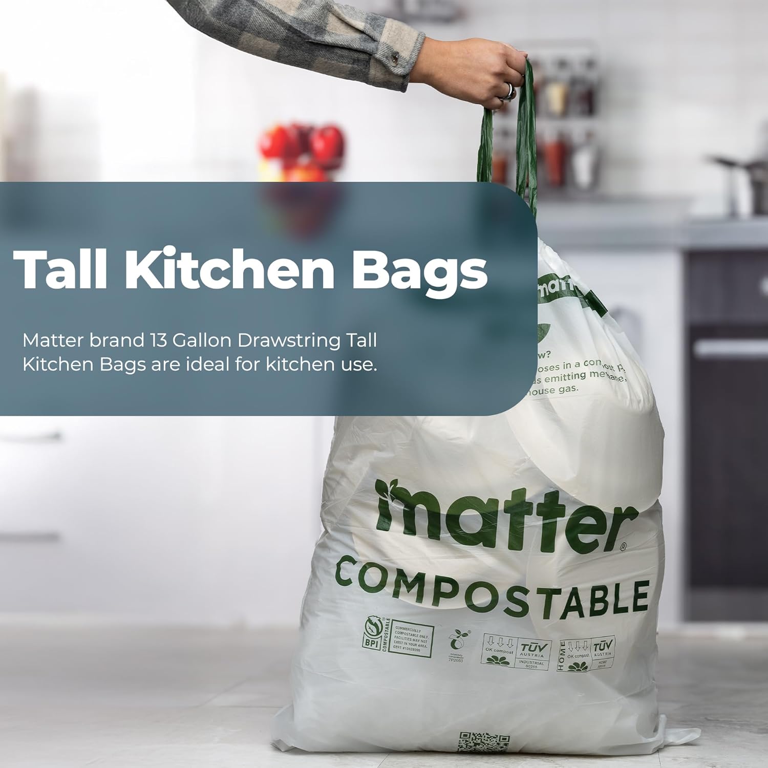 Matter Compostable Tall Kitchen Trash Bags - Image 5