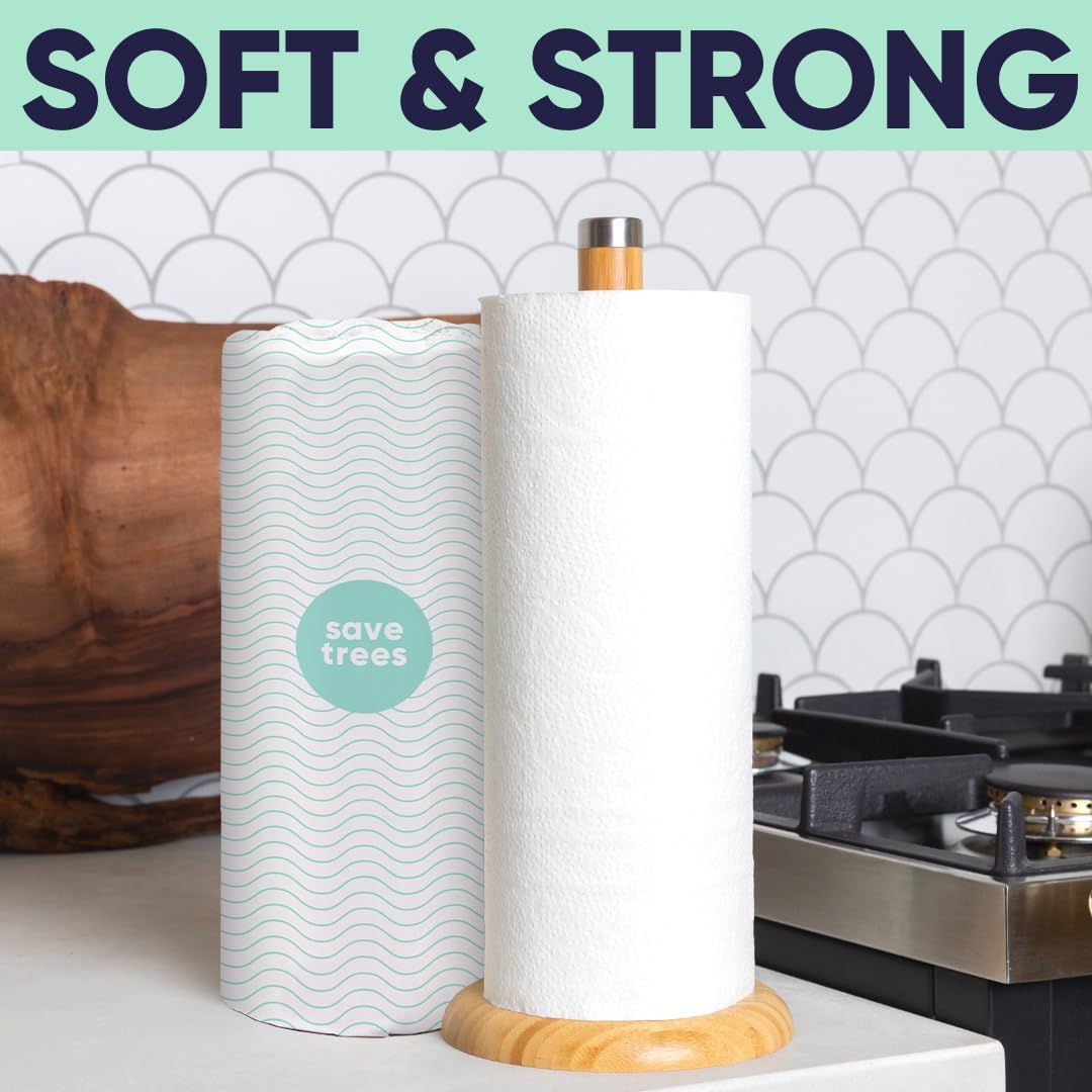 Eco-Friendly Bamboo Paper Towels 6pk - 750 Sheets Ultra Absorbent & Durable - Image 5