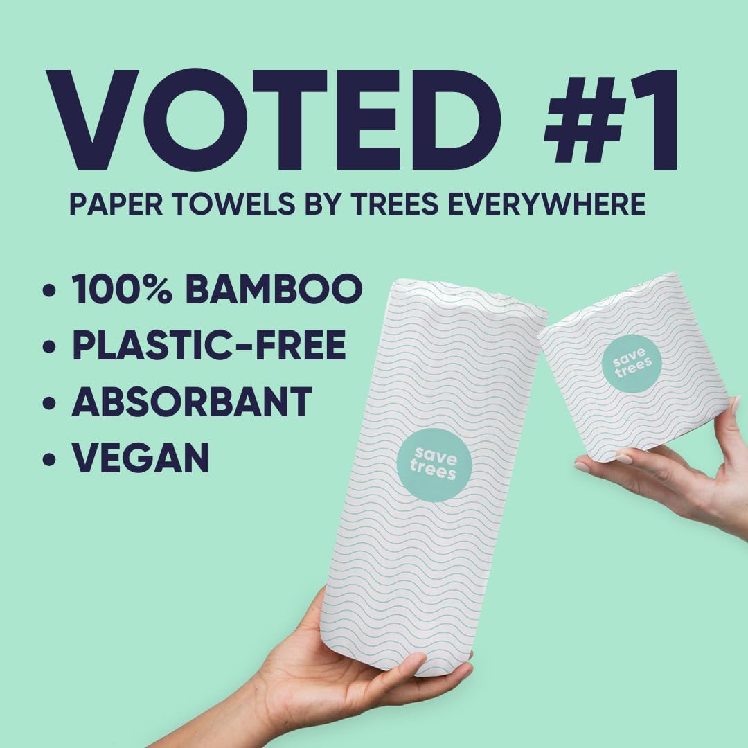 Eco-Friendly Bamboo Paper Towels 6pk - 750 Sheets Ultra Absorbent & Durable - Image 7