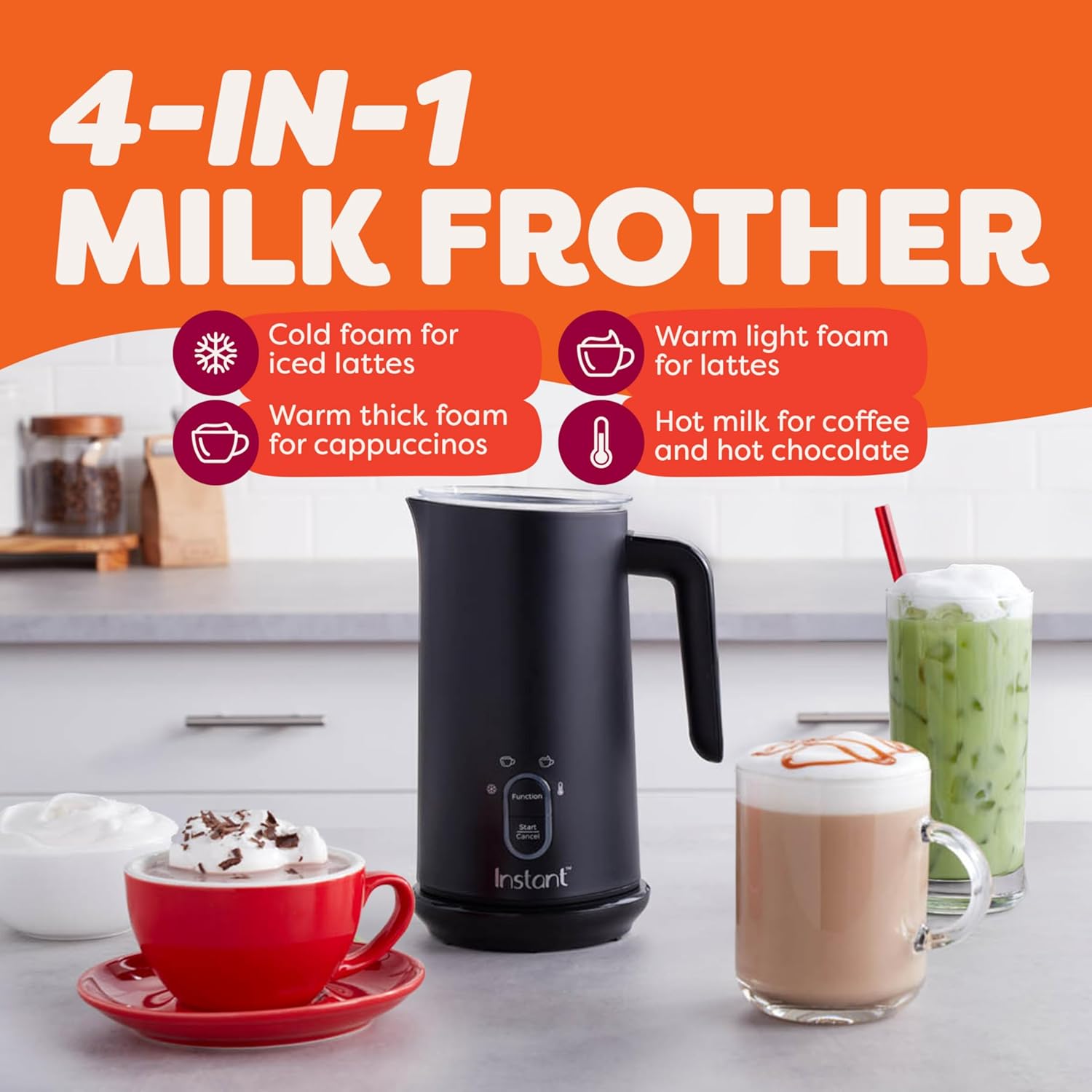 Electric Milk Frother and Steamer - Image 3