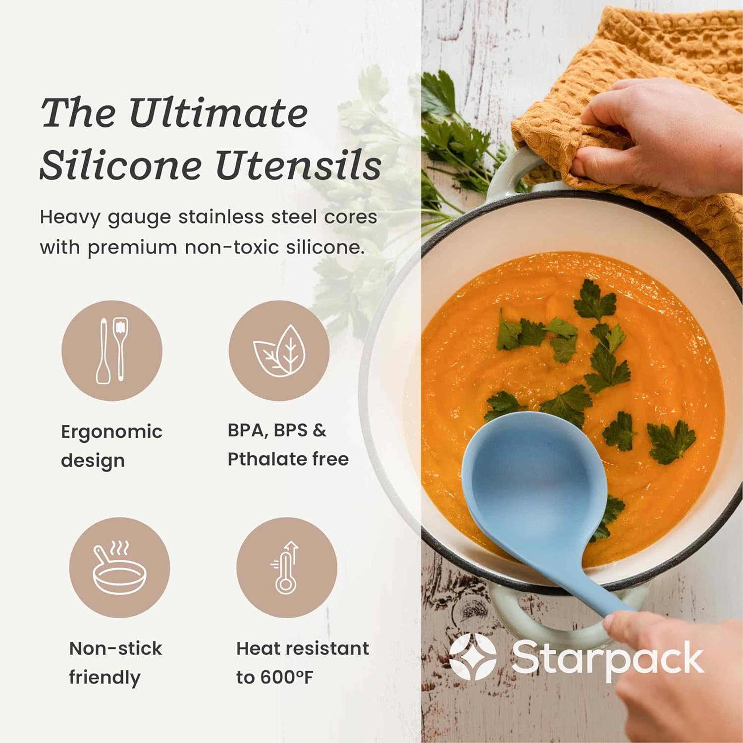 Starpack 'Like a Boss' XL Premium Silicone Cooking Utensils Set - Image 3