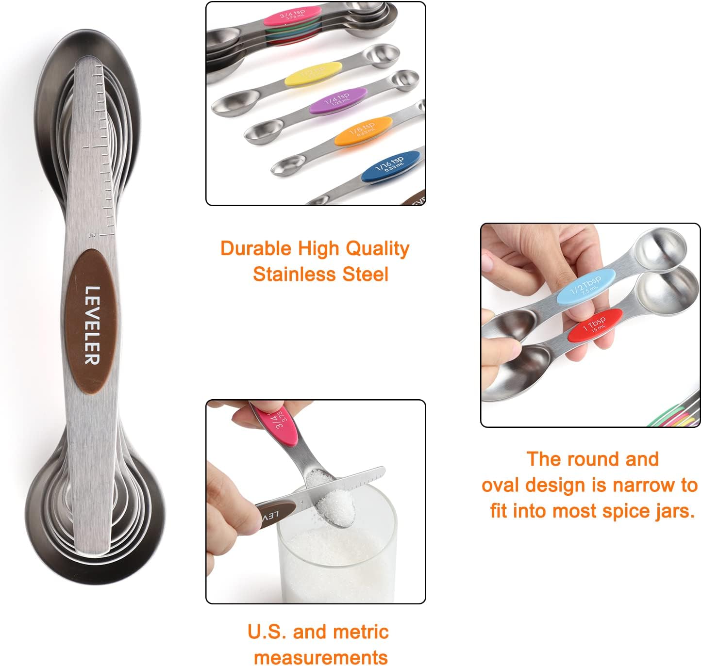Magnetic Measuring Cups and Spoons Set - Image 4