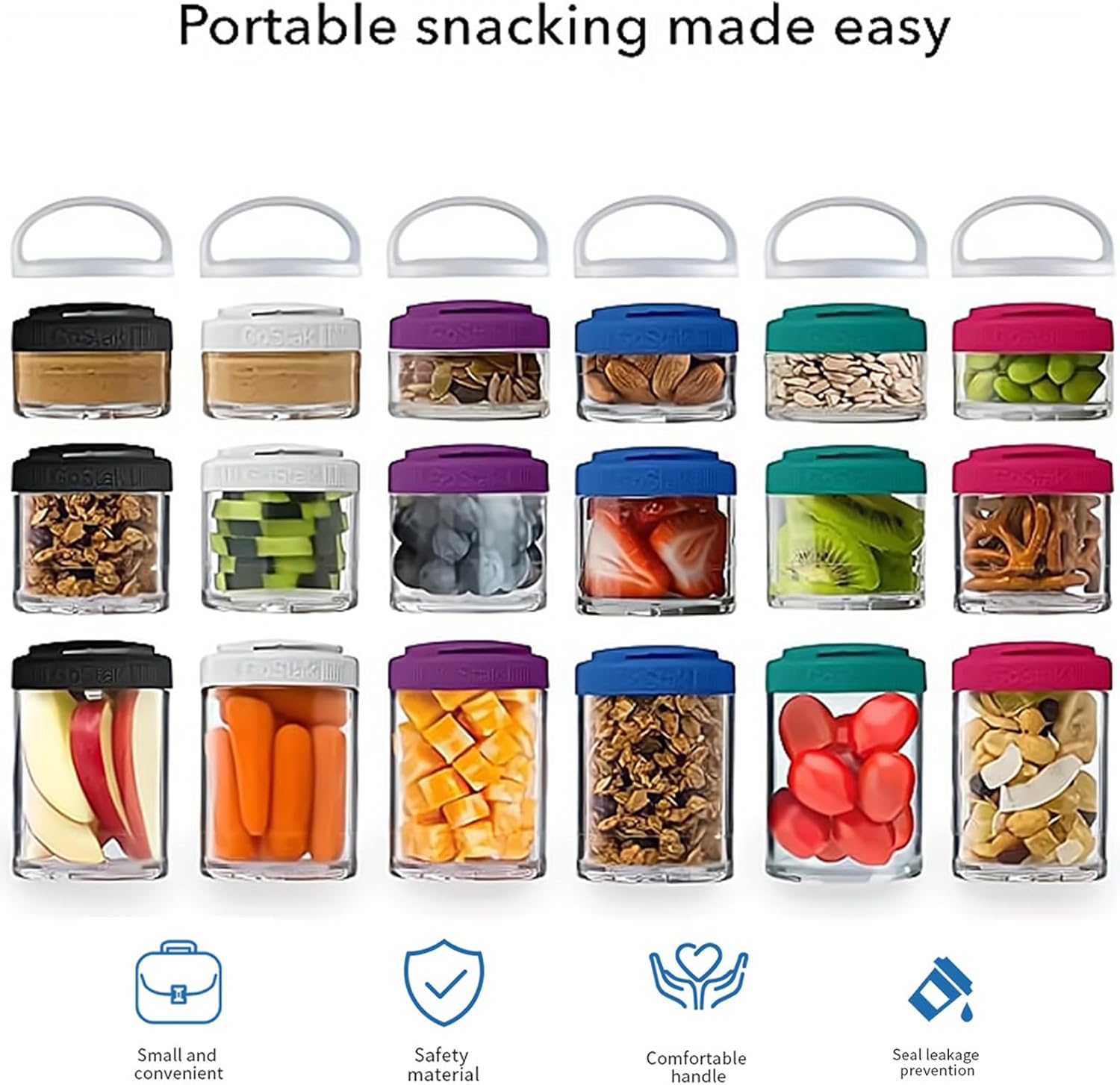 Portable 2PCS Stackable Snack Container and Protein Powder Shaker Cup - Image 5