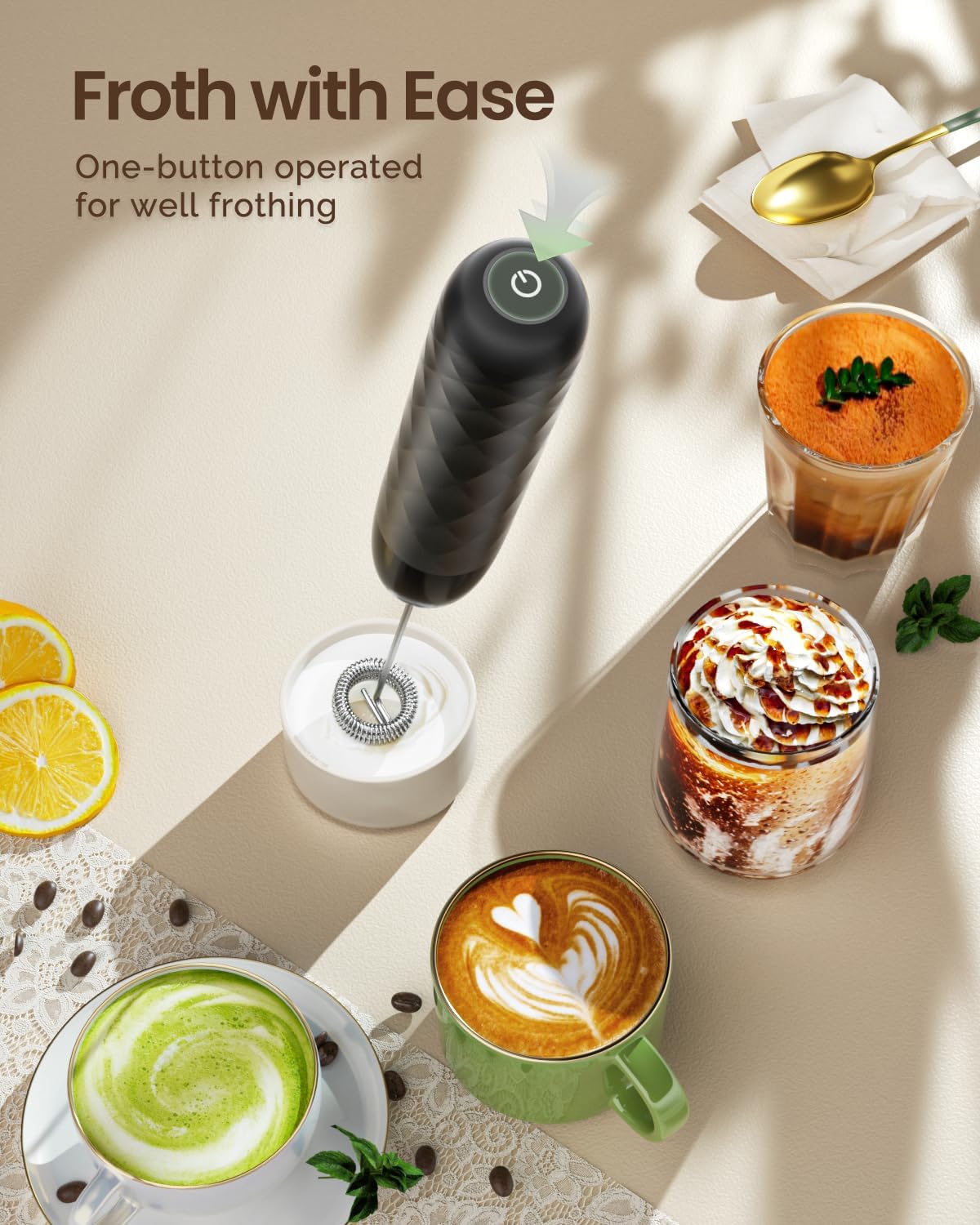 LunaFro Mini Handheld Electric Foam Maker - Image 7