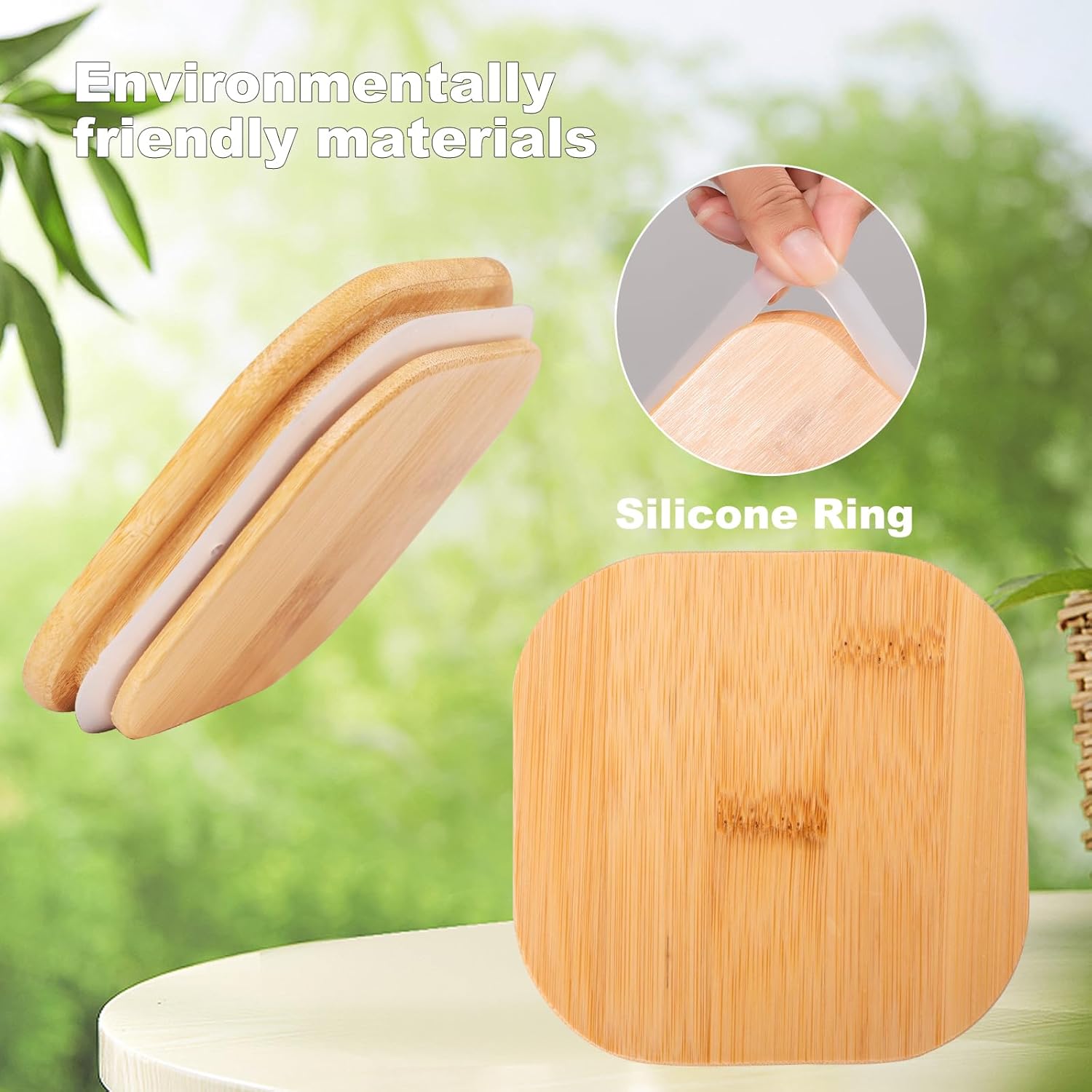 Liuruiyu 37oz Glass Food Storage Jars Set of 6 with Bamboo Lid - Image 6