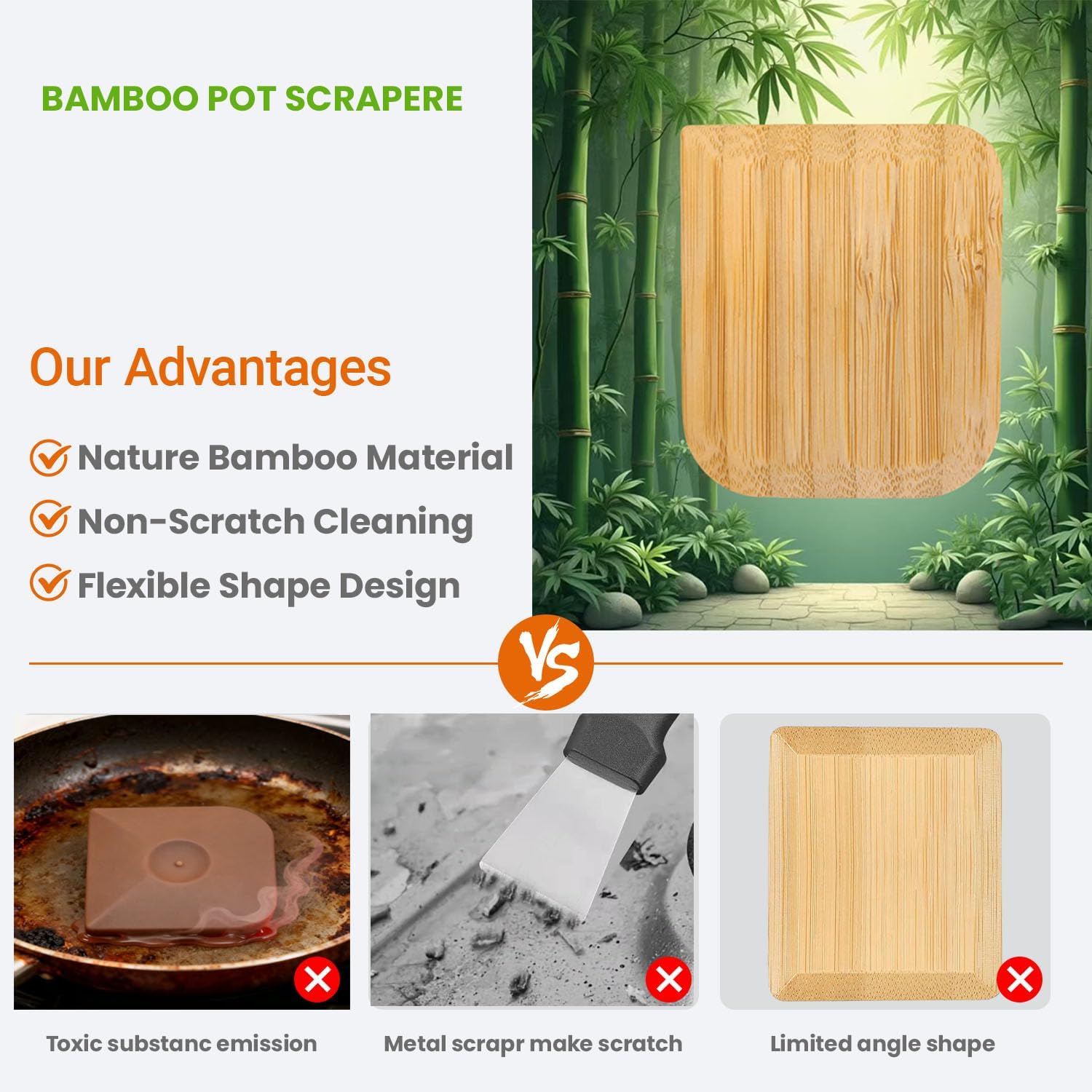 Eco-Friendly Bamboo Pan Scraper Tool - Image 4