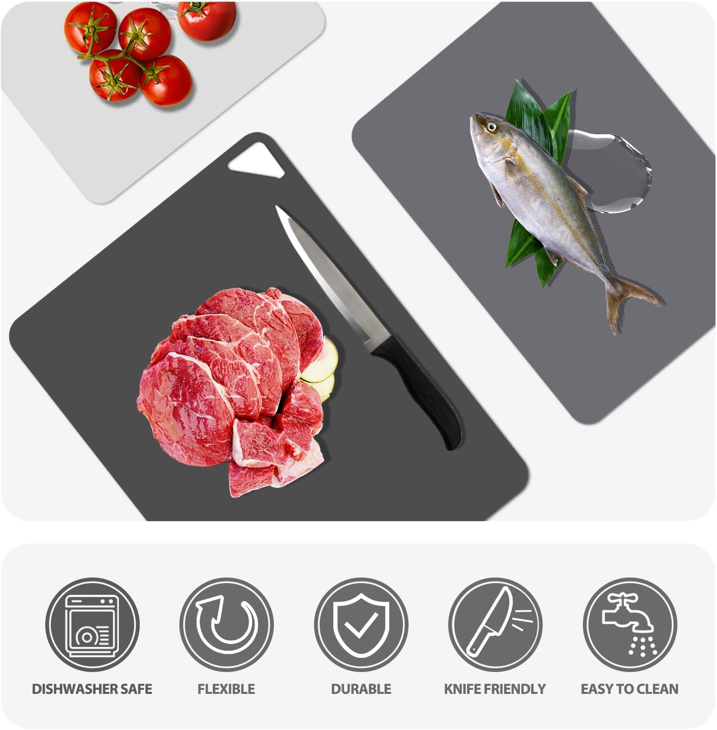Flexible Plastic Cutting Boards Mats for Kitchen - Image 6
