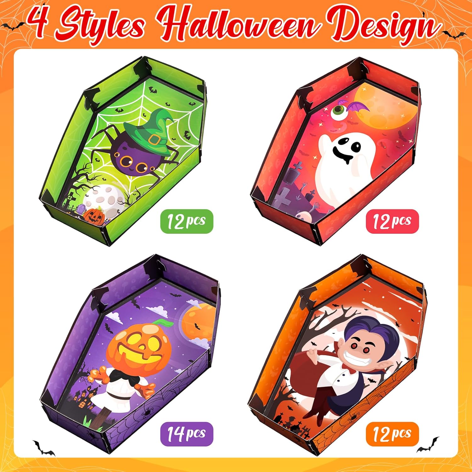 Halloween Coffin Serving Food Trays - Image 4