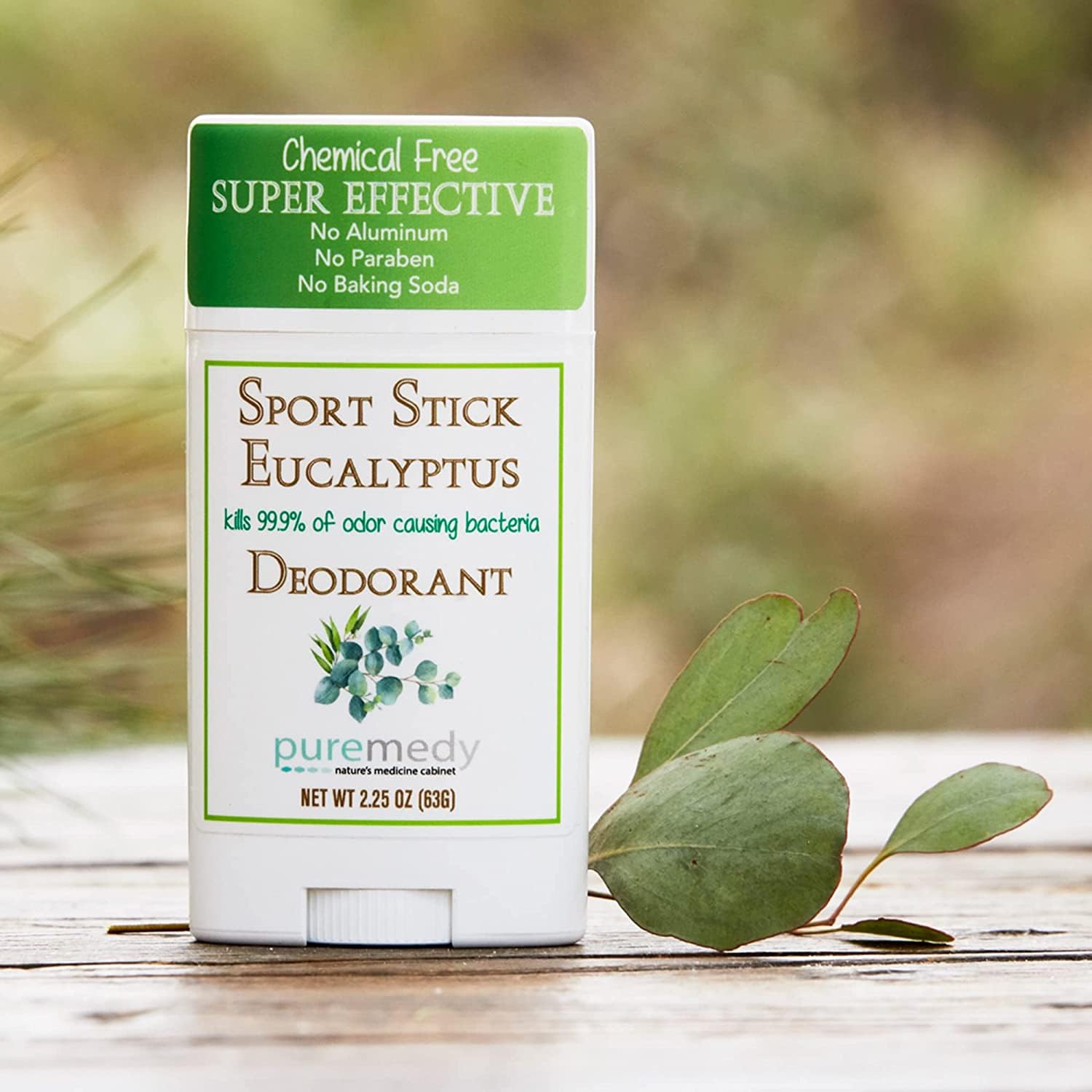 Natural Deodorant Sports Stick Eucalyptus - Image 3
