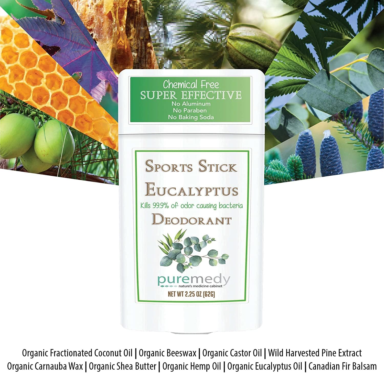 Natural Deodorant Sports Stick Eucalyptus - Image 4