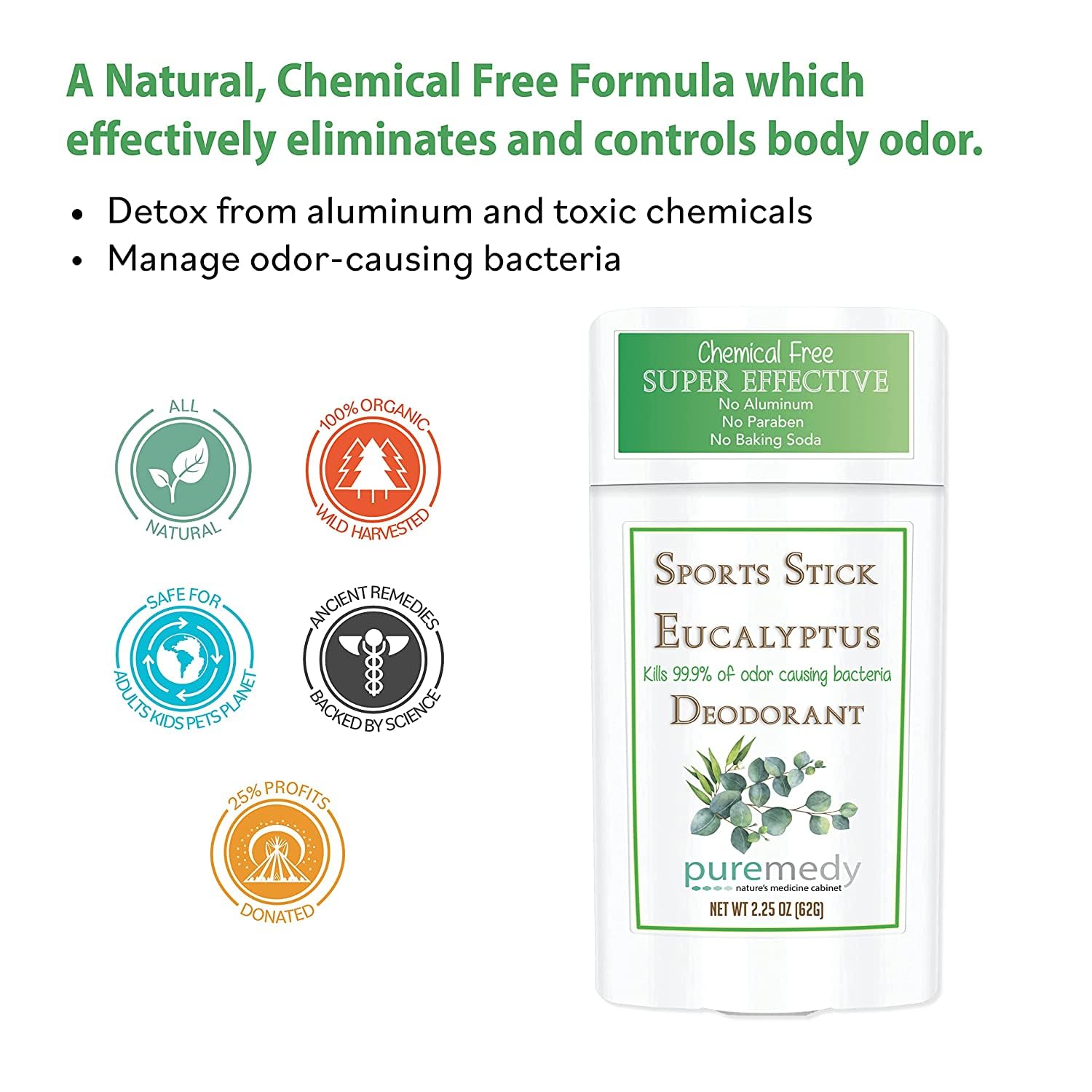 Natural Deodorant Sports Stick Eucalyptus - Image 6