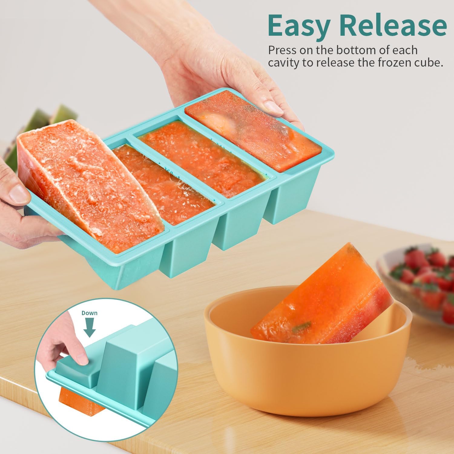 Silicone Freezer Tray for Sauce and Broth Storage - Image 3