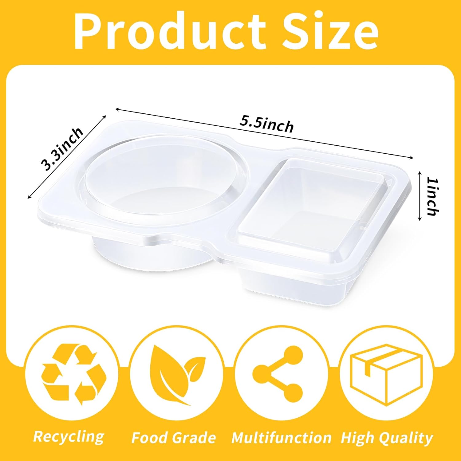 Premium Reusable Double Compartment Snack Container - Image 3