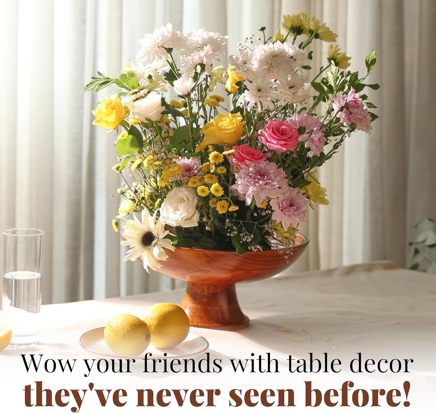 Folkulture Wooden Fruit Bowl for Kitchen Counter - Image 7