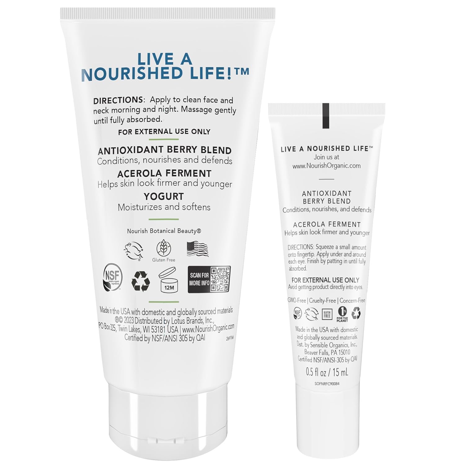 Nourish Organic Face Cream + Eye Treatment Bundle - Image 3