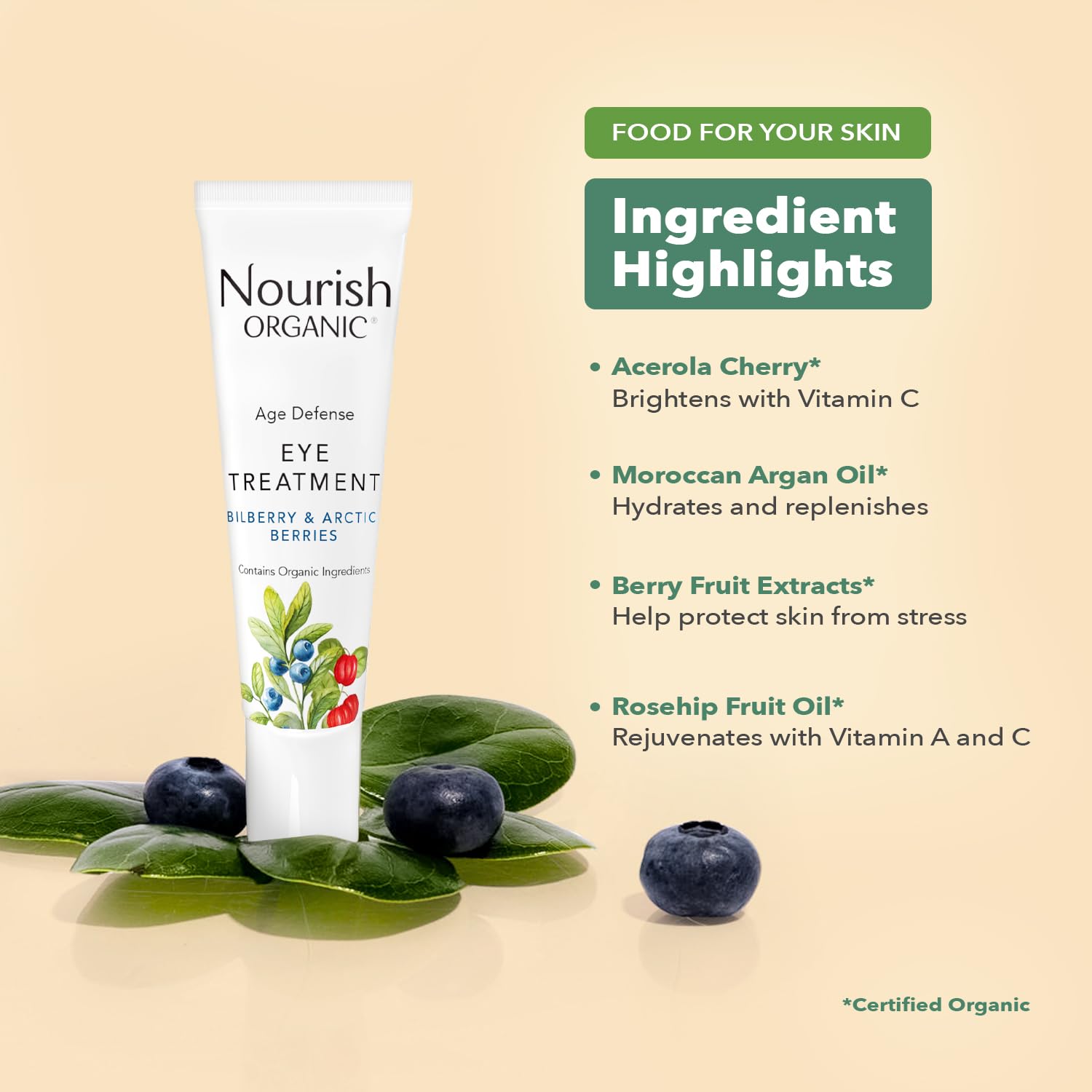 Nourish Organic Face Cream + Eye Treatment Bundle - Image 8