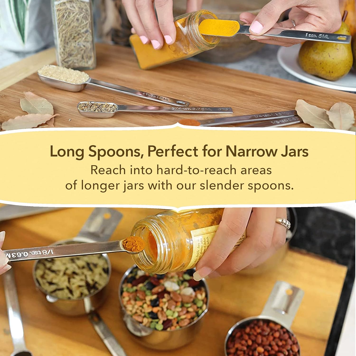 Stainless Steel Measuring Cups and Spoons Set - Image 6