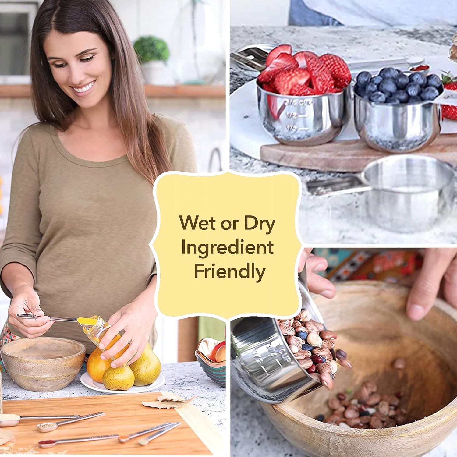 Stainless Steel Measuring Cups and Spoons Set - Image 7