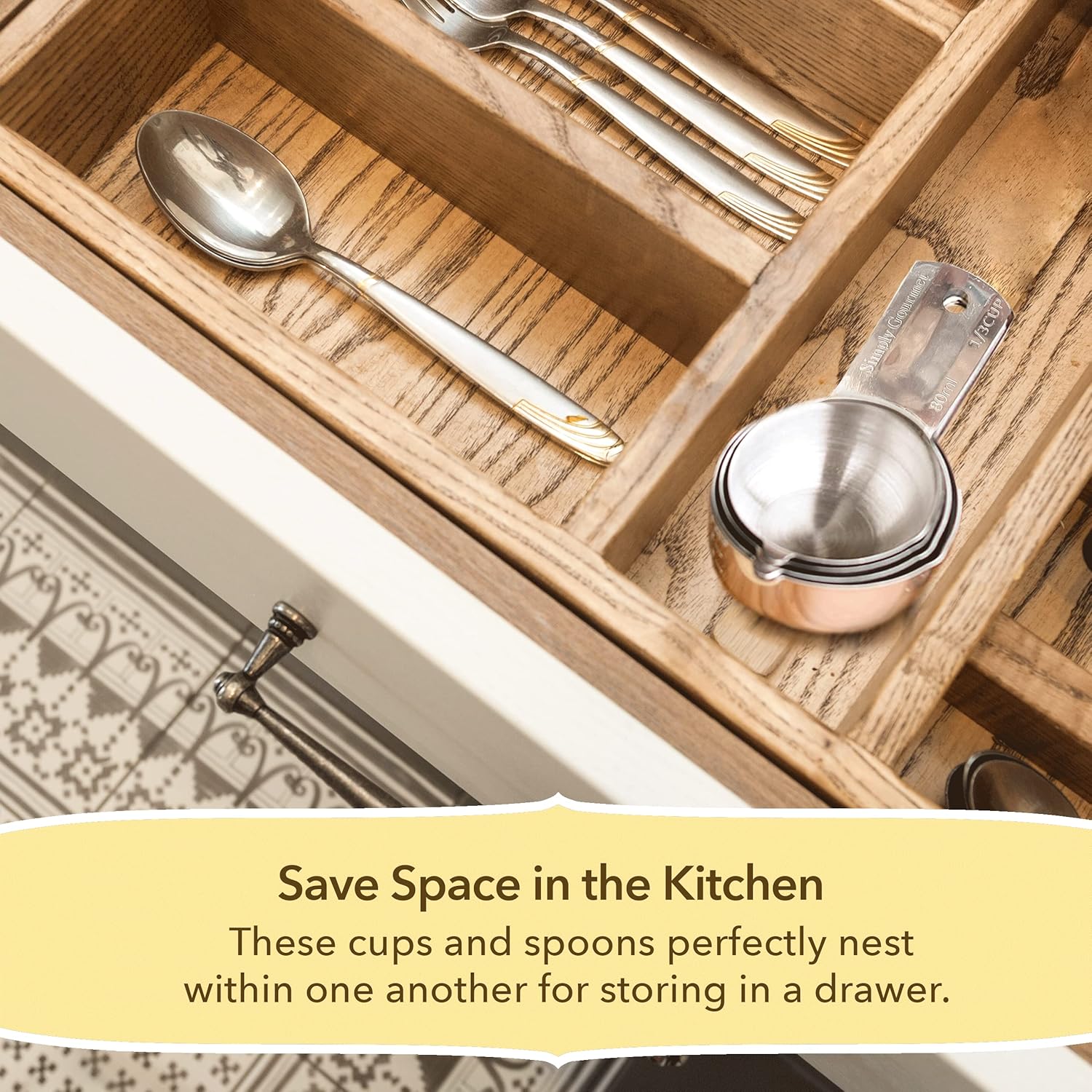 Stainless Steel Measuring Cups and Spoons Set - Image 9