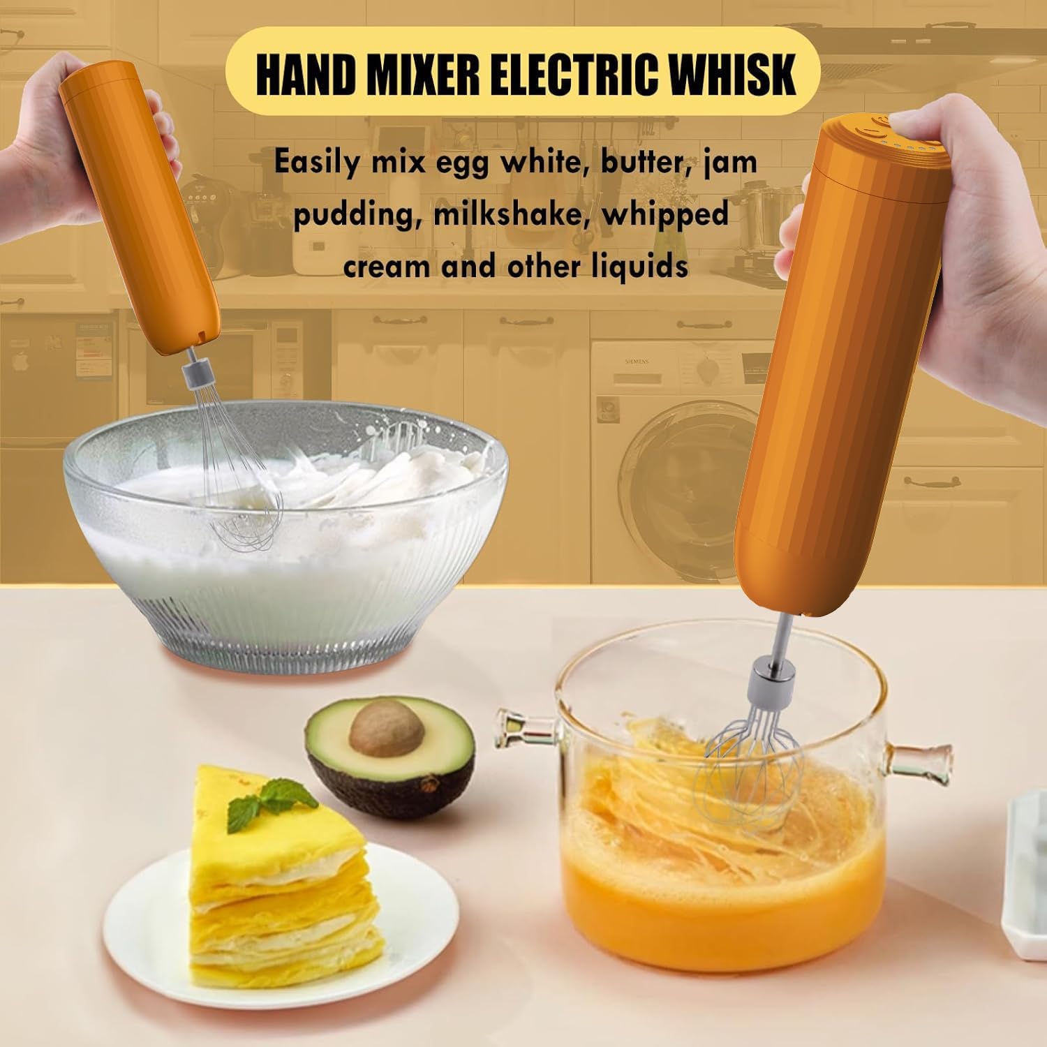4-in-1 Electric Hand Mixer and Mini Food Processor - Image 5