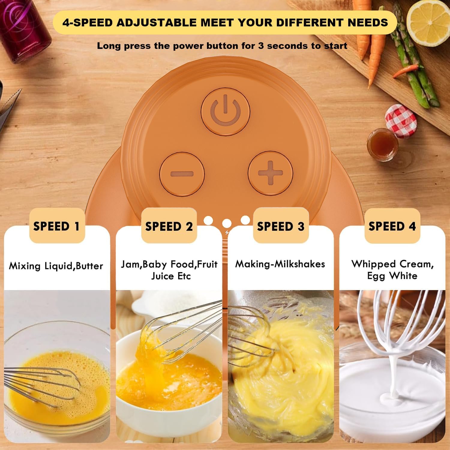 4-in-1 Electric Hand Mixer and Mini Food Processor - Image 6