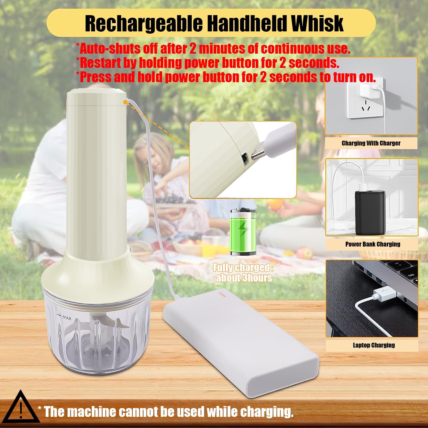 4-in-1 Electric Hand Mixer and Mini Food Processor - Image 8