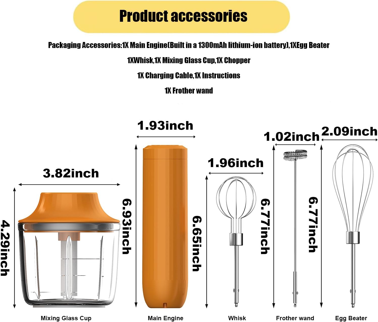 4-in-1 Electric Hand Mixer and Mini Food Processor - Image 10