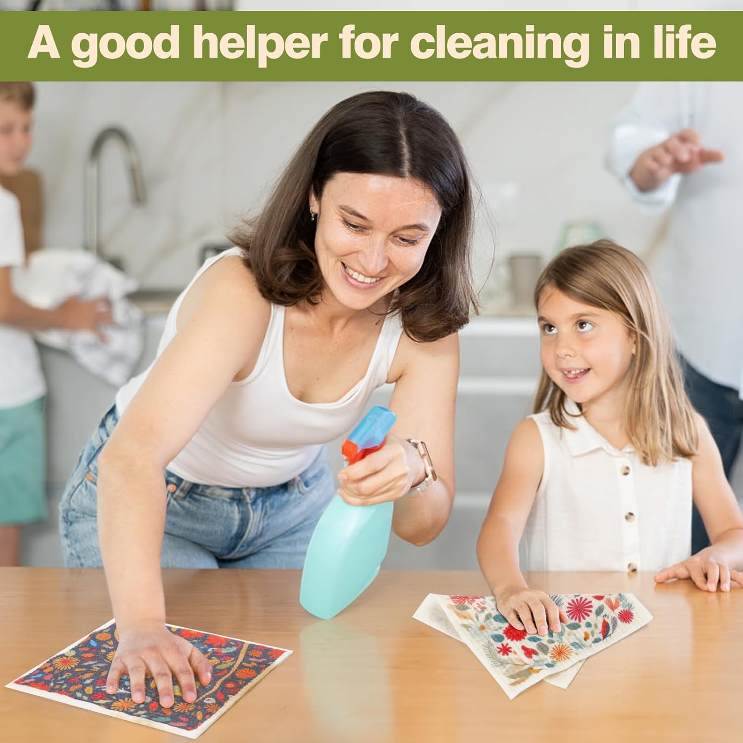 Reusable Swedish Dishcloths for Kitchen 6 Pack - Image 3