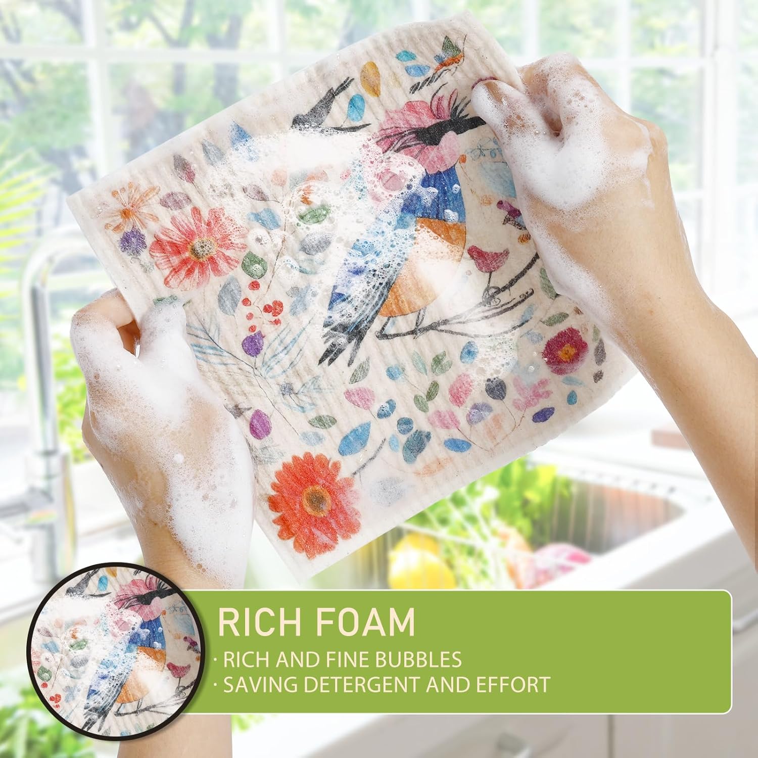 Reusable Swedish Dishcloths for Kitchen 6 Pack - Image 7