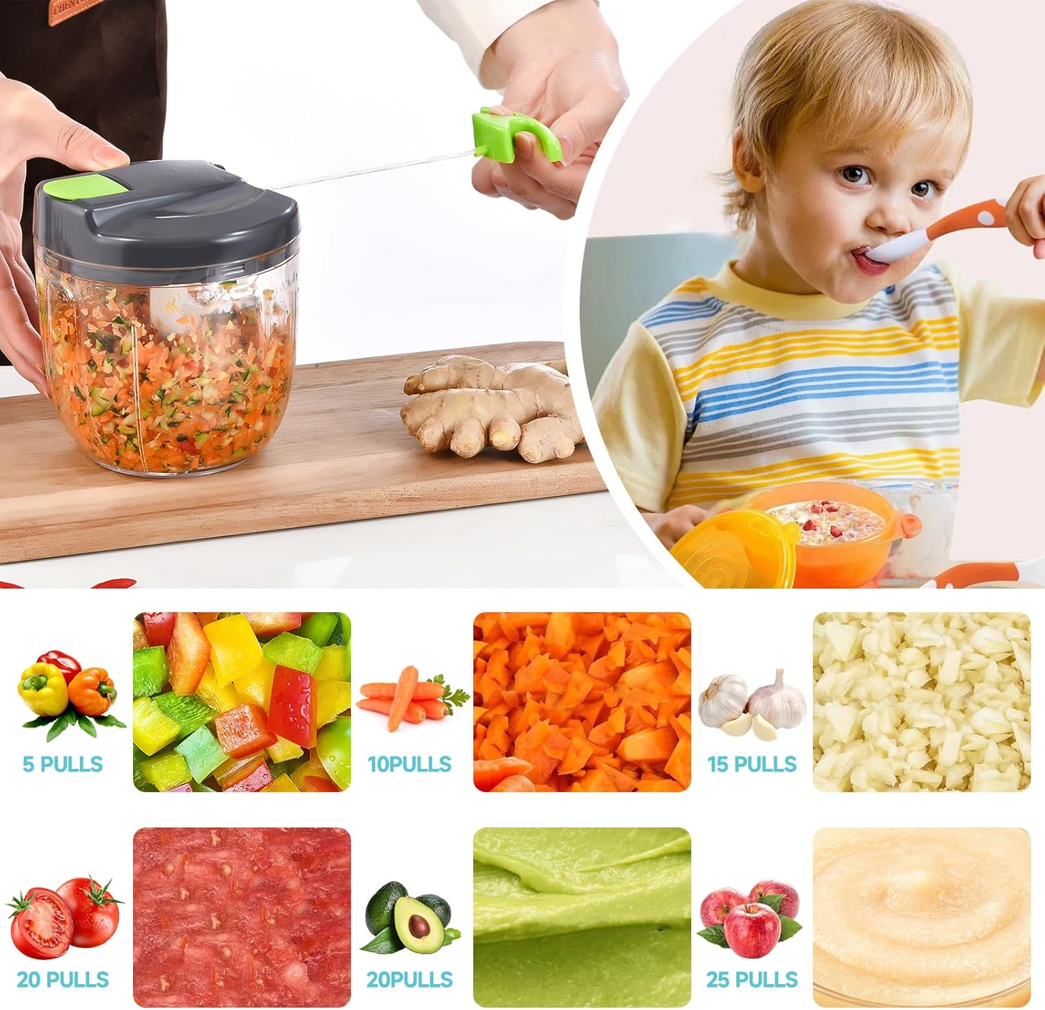 Portable Hand Vegetable Chopper - Image 4