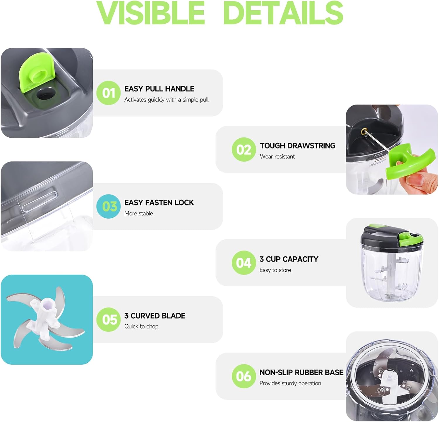 Portable Hand Vegetable Chopper - Image 9