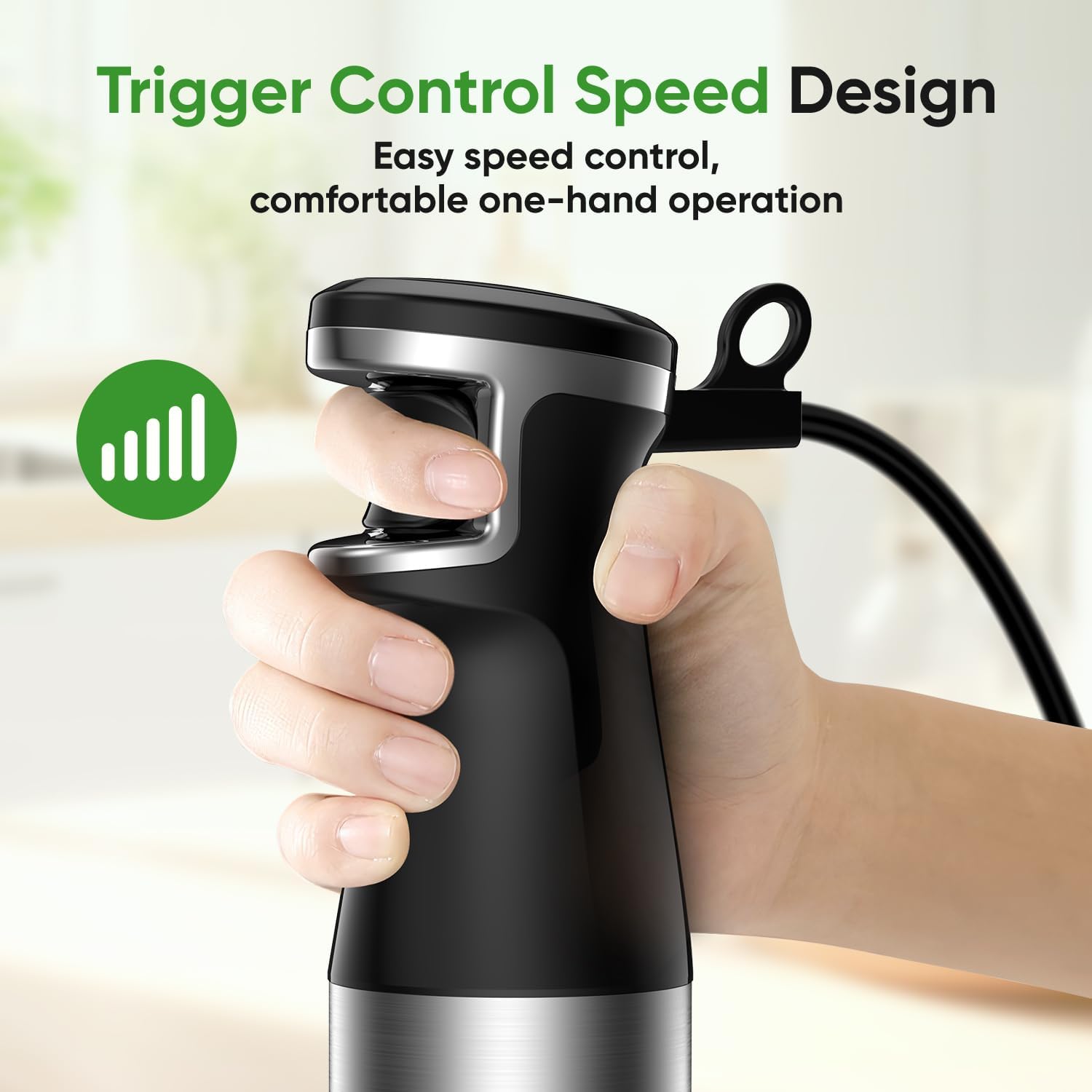 Immersion Blender 1100W 3 in 1 Handheld Stick Blender - Image 4