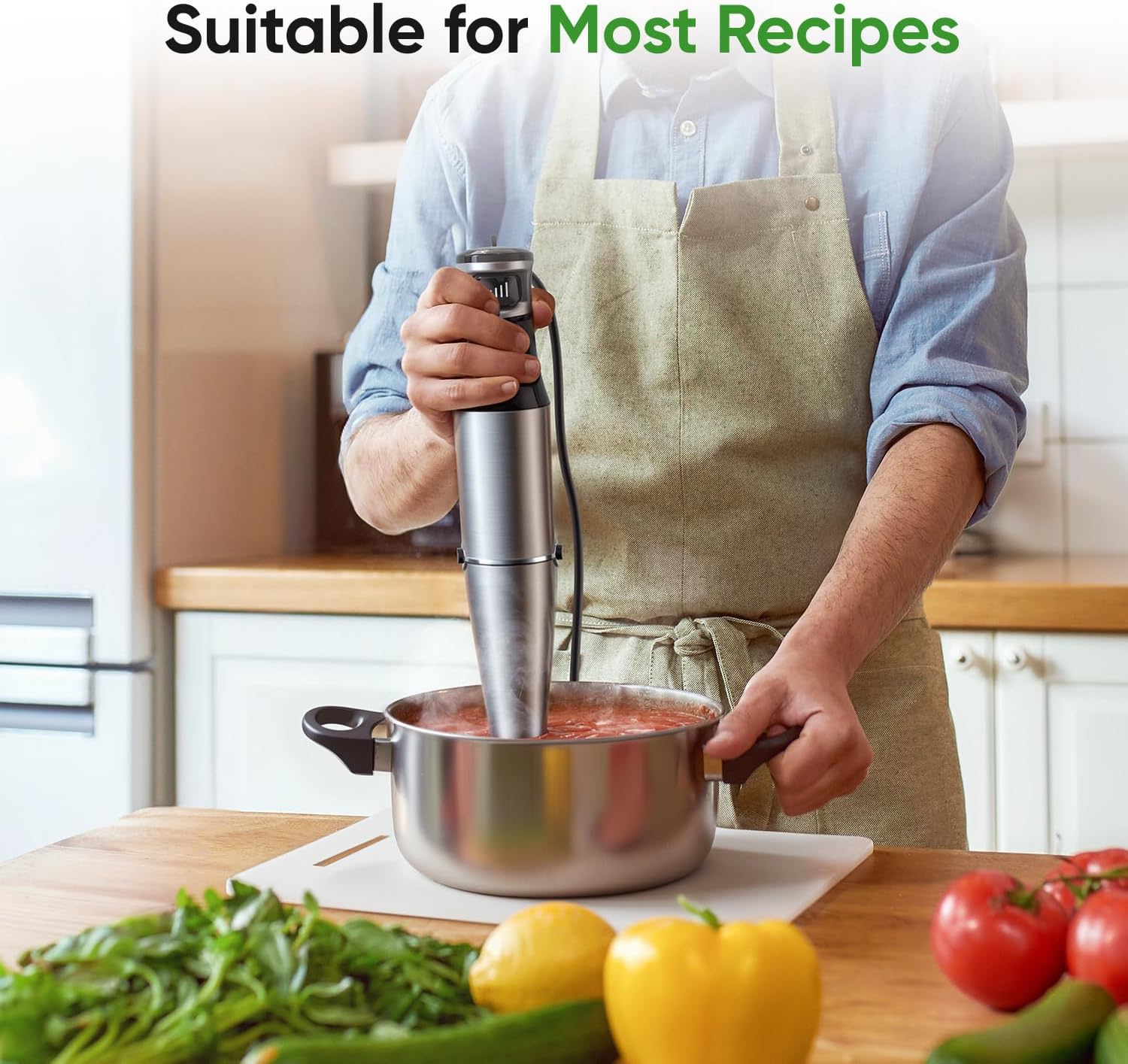 Immersion Blender 1100W 3 in 1 Handheld Stick Blender - Image 5